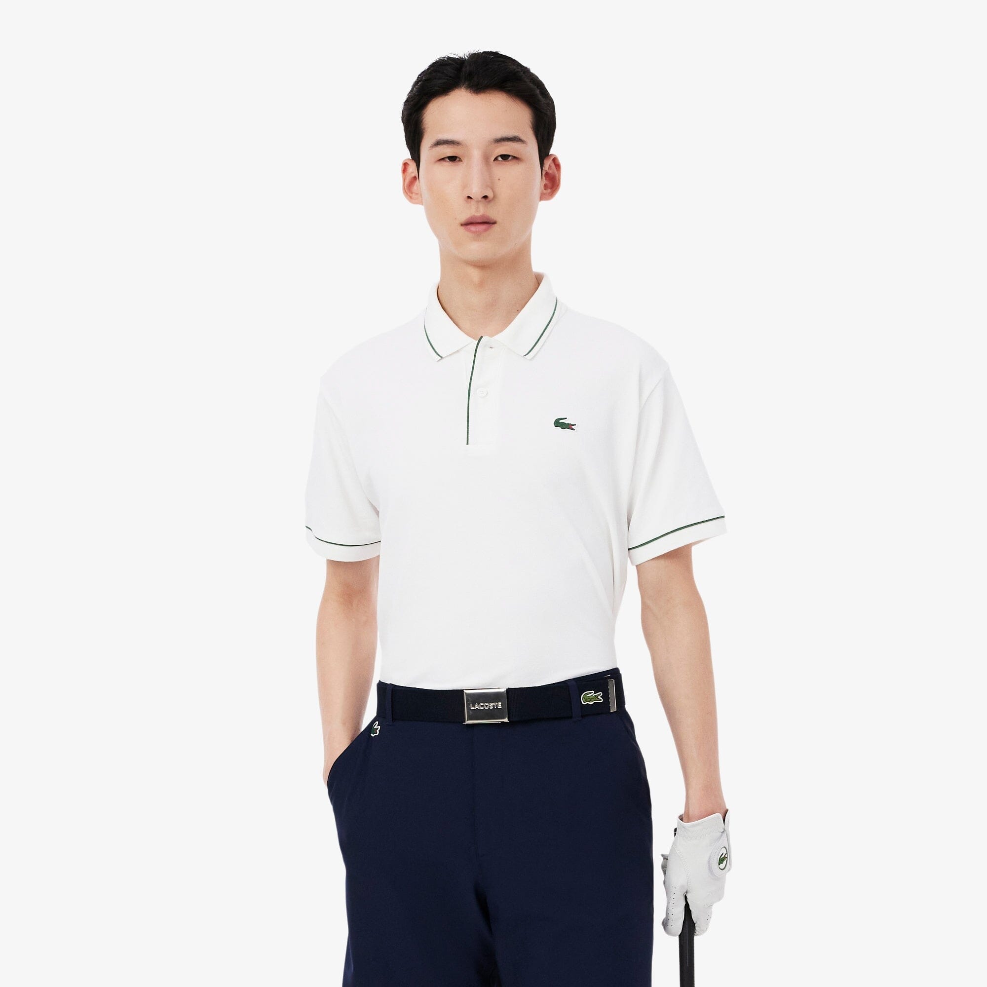 Lacoste Polo Golf thermorégulateur Petit Piqué Blanc
