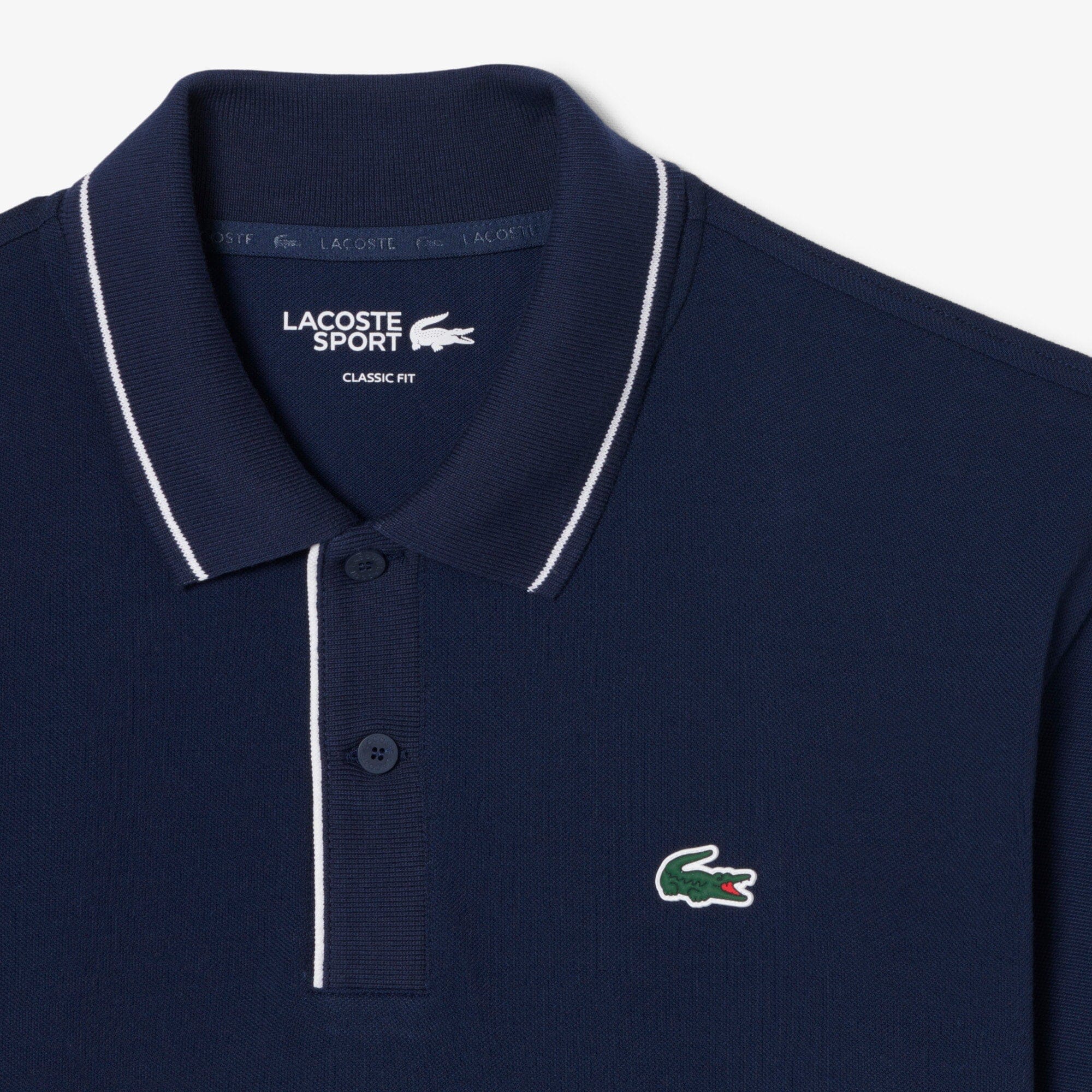 Lacoste Polo Golf thermorégulateur Petit Piqué Bleu Nuit