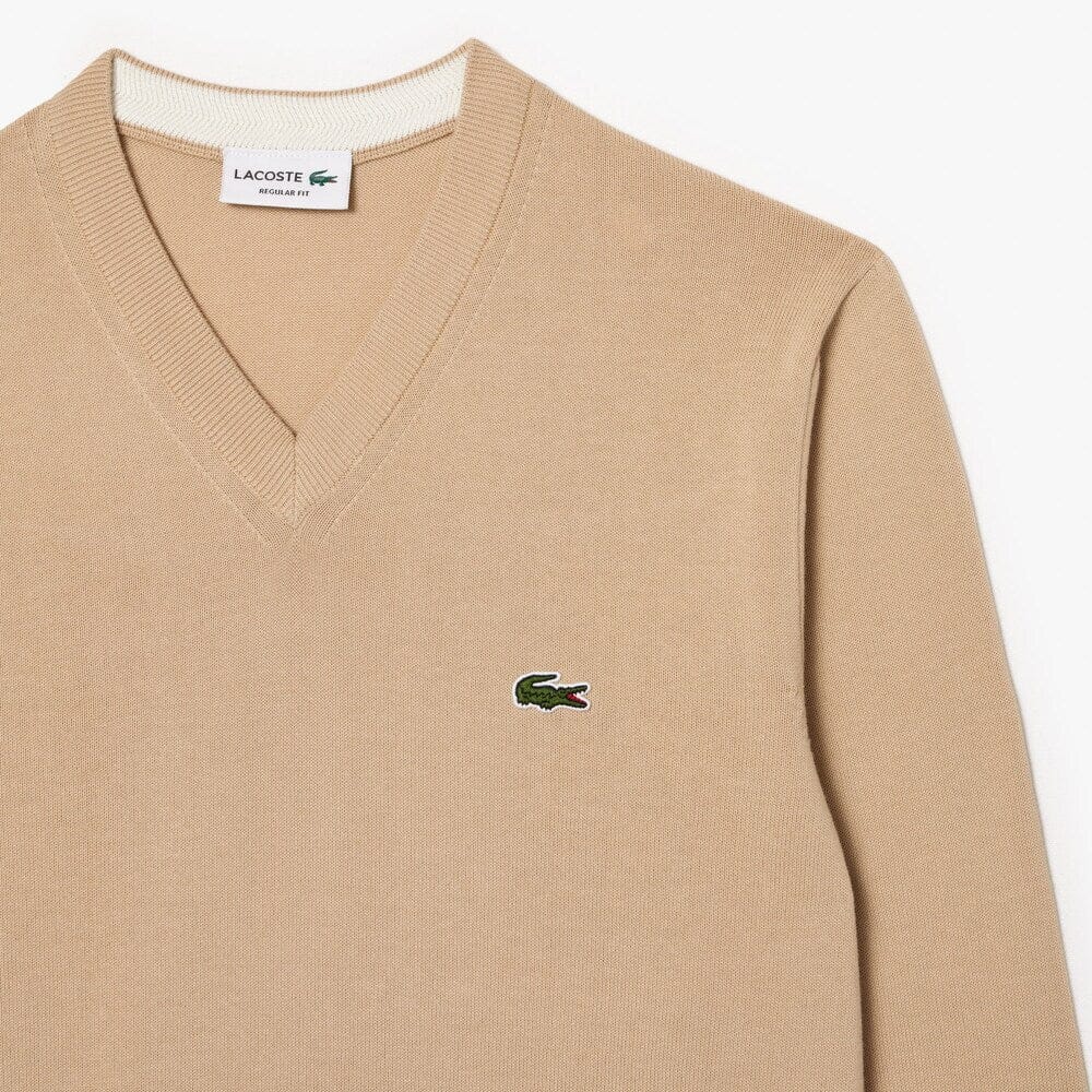 Lacoste Pull Col V Coton Bio