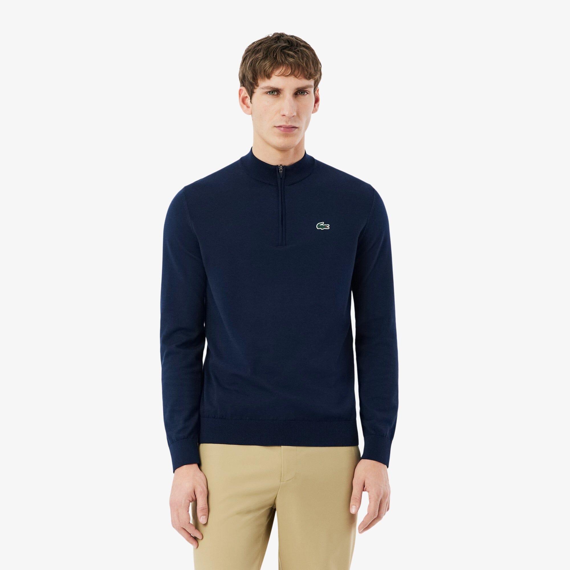 Lacoste Pull Golf quart-zip thermorégulateur Bleu Nuit