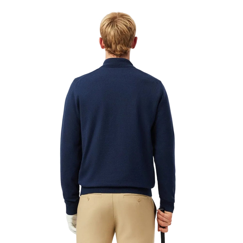Lacoste pull quart-zip Golf Coupe vent Bleu Nuit