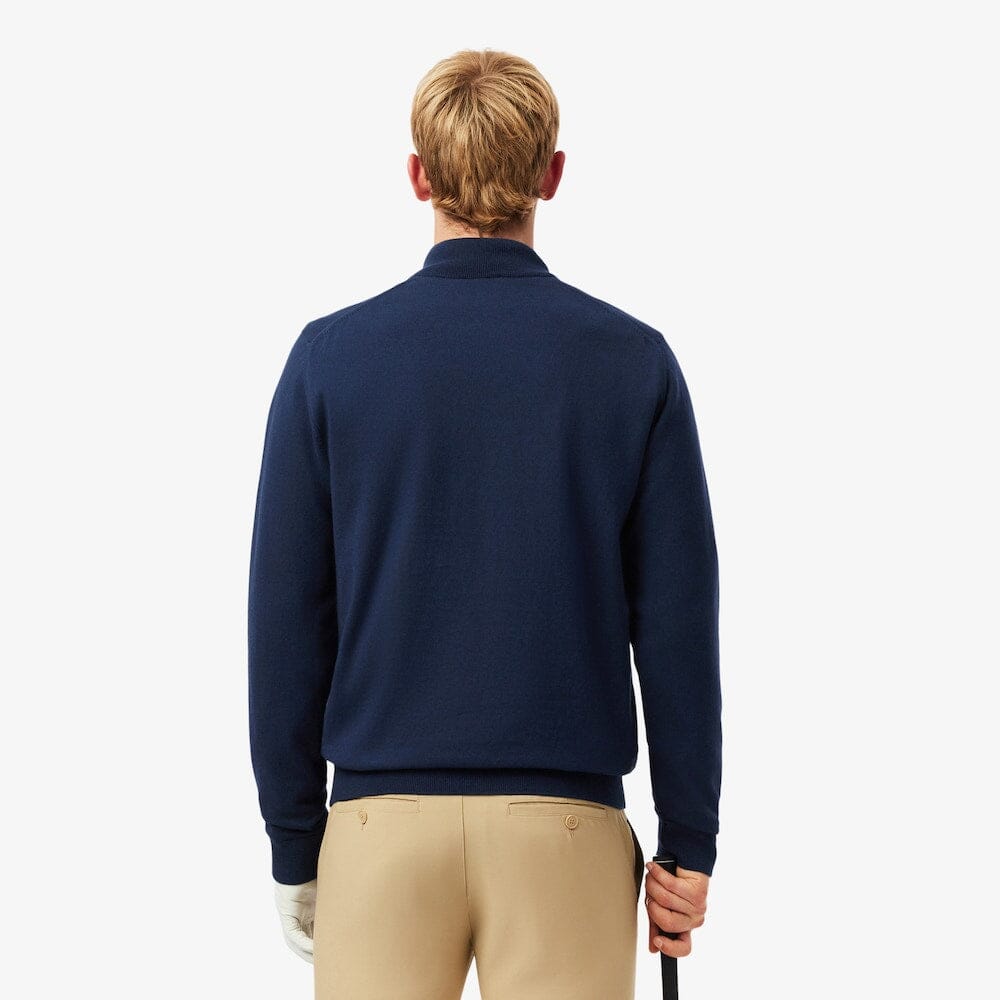 Lacoste pull quart-zip Golf Coupe vent Bleu Nuit