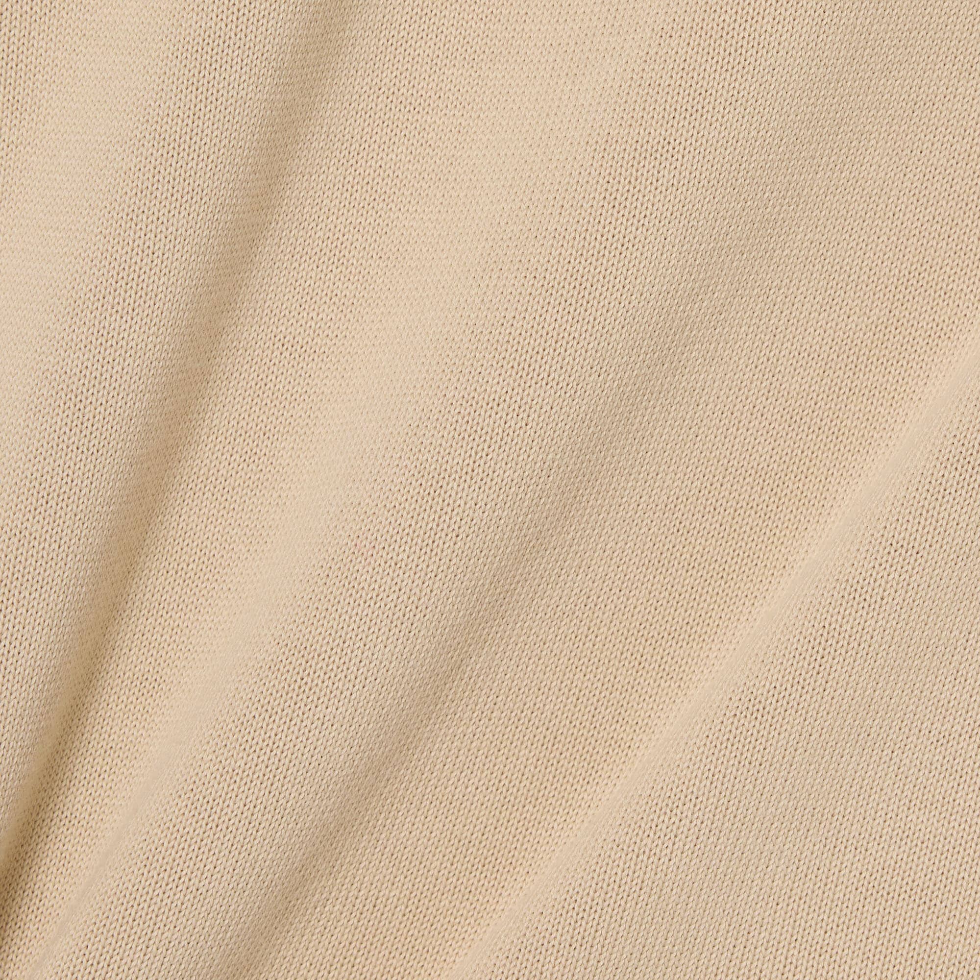 Lacoste Pull zippé coton uni col montant Beige