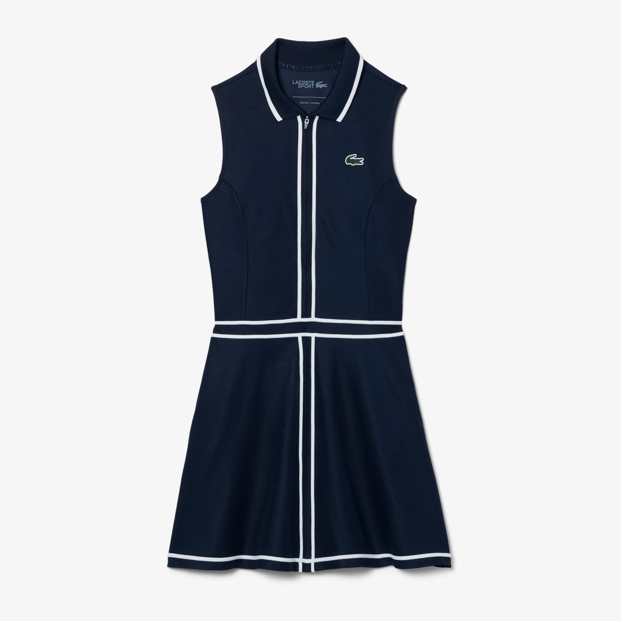 Lacoste Robe polo Golf ultra dry Bleu Marine Blanche