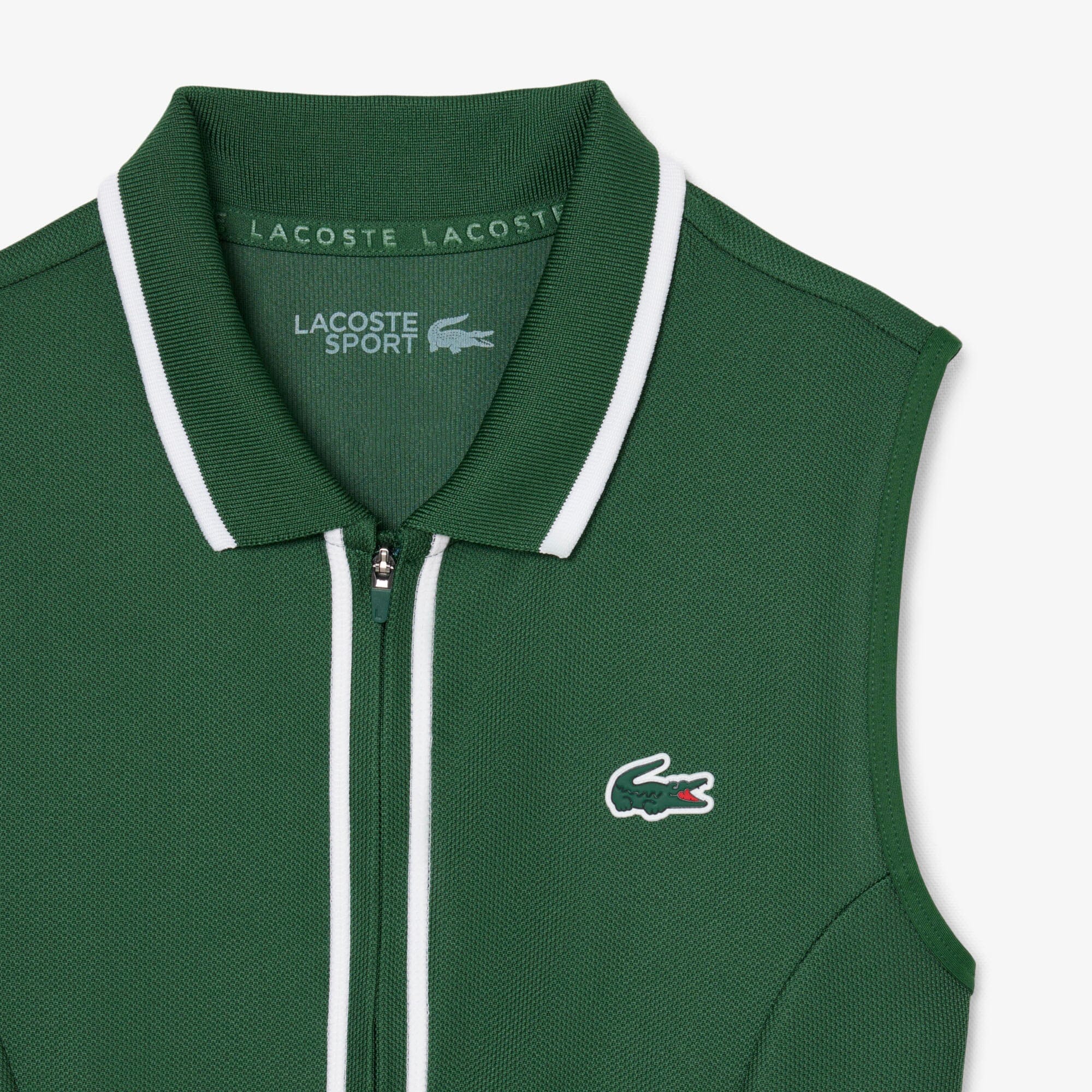 Lacoste Robe polo Golf ultra dry Verte Blanche