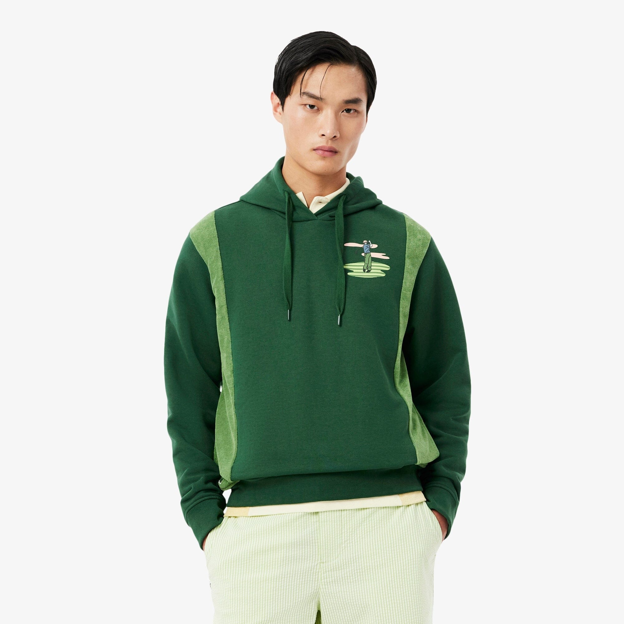 Lacoste Sweatshirt à capuche Golf imprimé Vert