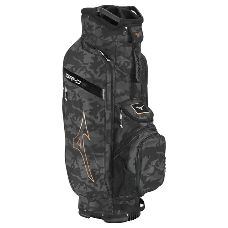 Mizuno BR-D3 Cart Bag Black Camo Copper – Sac Chariot Spacieux & Léger