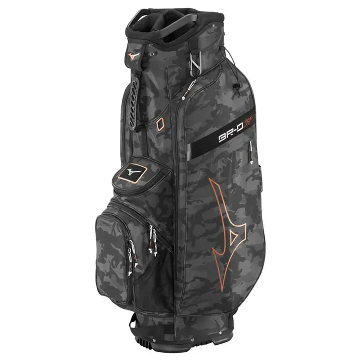 Mizuno BR-D3 Cart Bag Black Camo Copper – Sac Chariot Spacieux & Léger