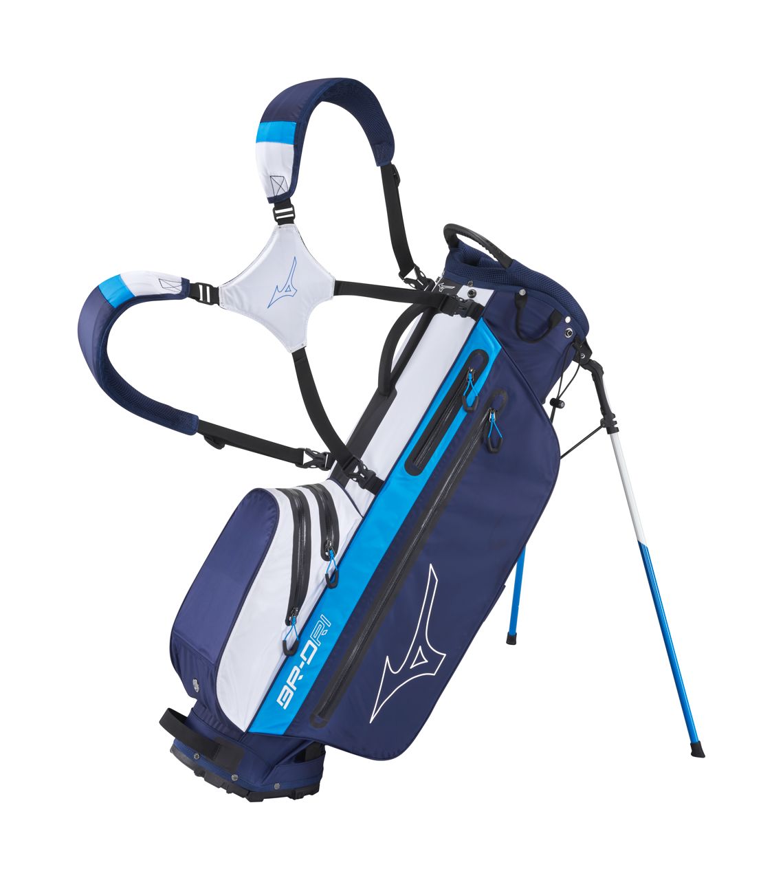 Mizuno sac trépied BR-DRI Bleu Blanc Tour - Étanchéité & Légèreté