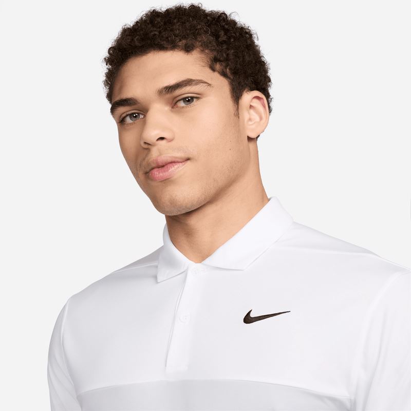 NIKE golf polo DRI-FIT VICTORY+ BLANC