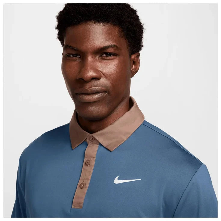 Nike Polo Dri Fit Tour Contrast Polo Bleu