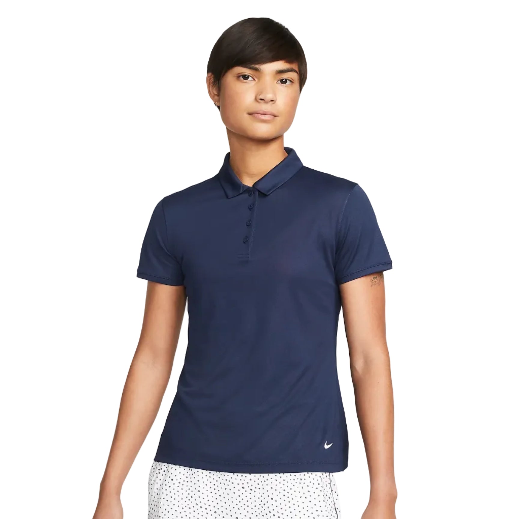 NIKE POLO DRI FIT FEMME BLEU