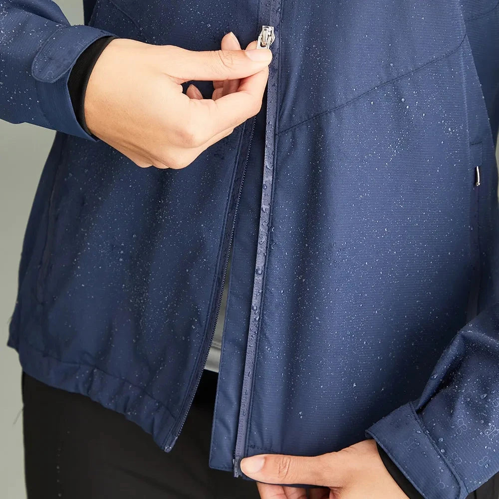 PING Milli Veste Imperméable Femme Bleu Oxford