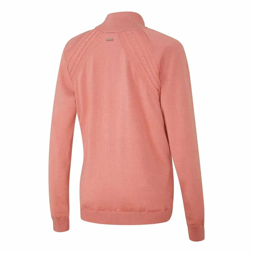 Ping Pull 1/4 Zip Melodie avec protection contre le vent rose