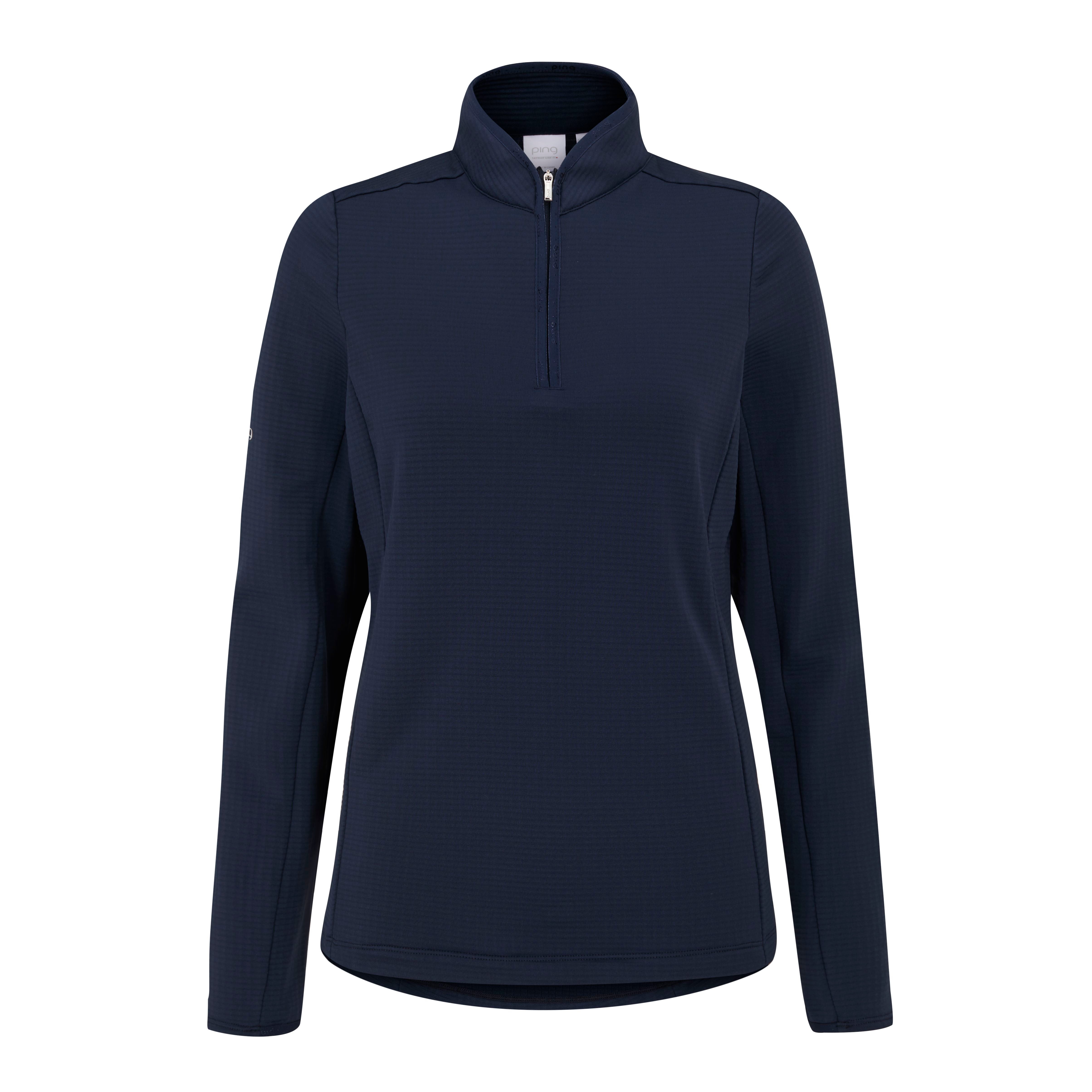 Ping Pull 1/4 Zip midlayer Abigale Bleu Marine