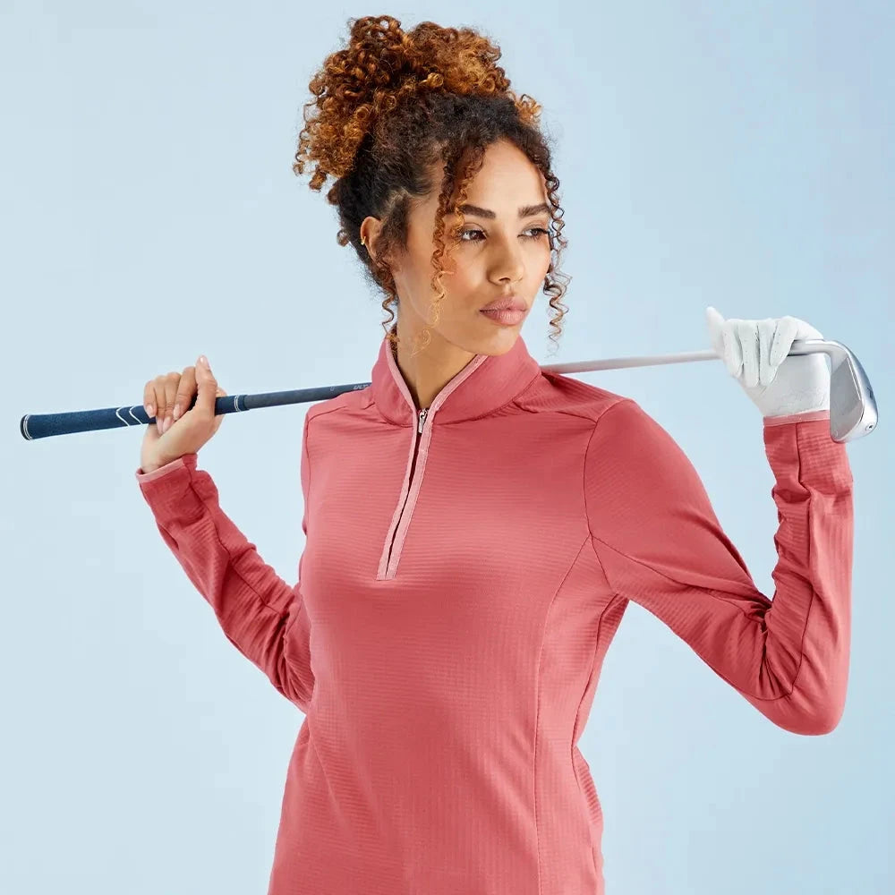 Ping Pull 1/4 Zip midlayer Abigale rose