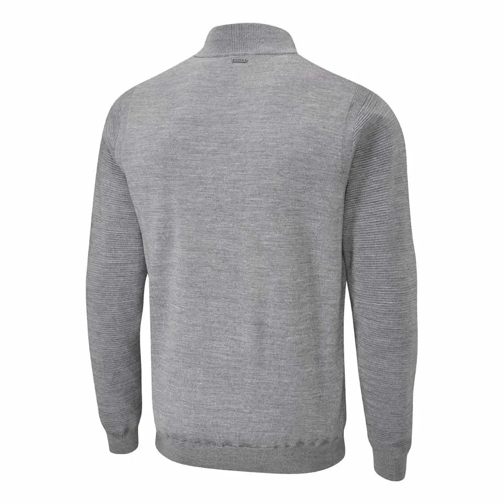 Ping Pull CROY demi zip doublé pour la protection contre le vent gris