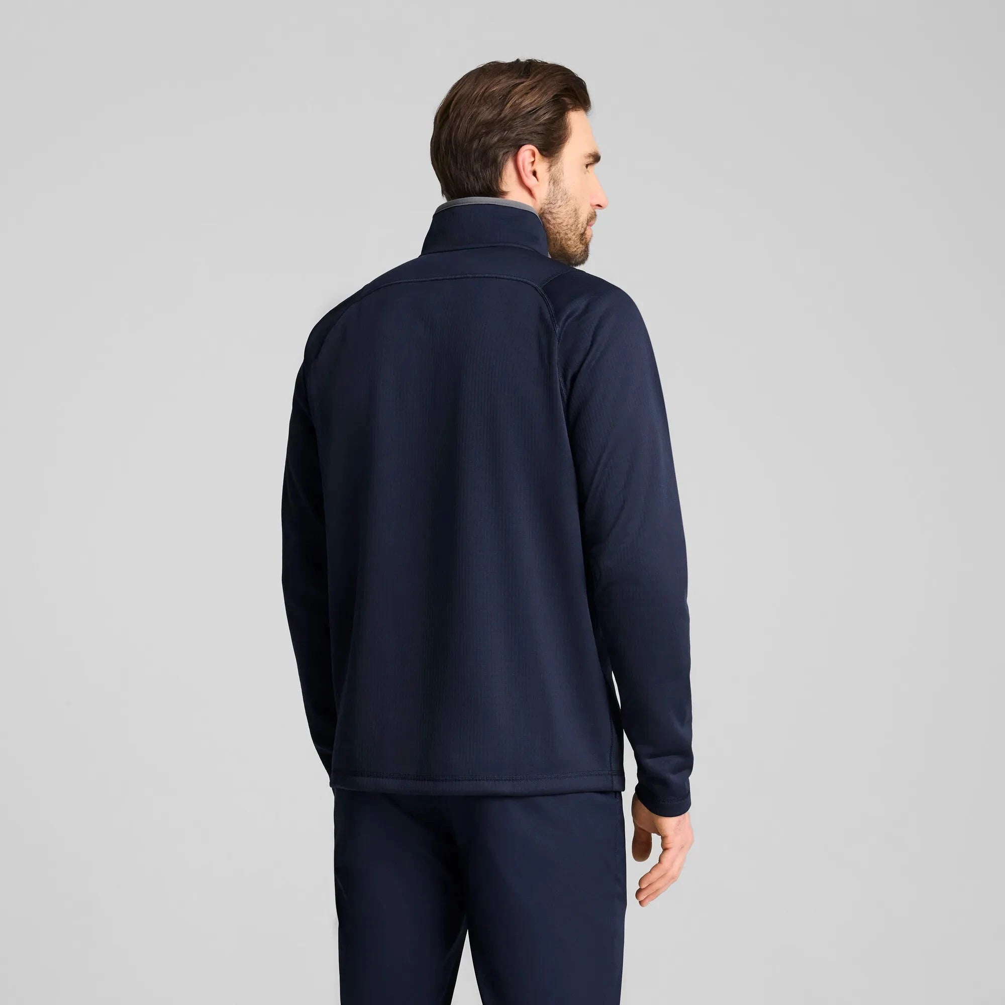 Puma Pull 1/4 zip Waffle Fleece Bleu Navy