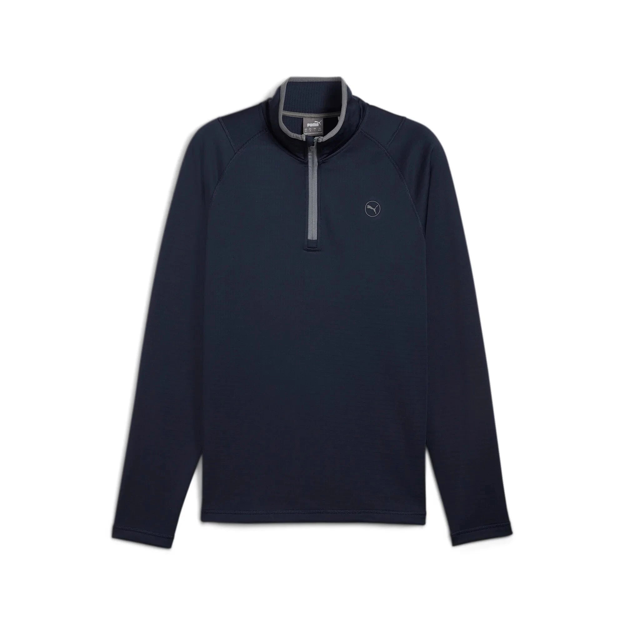 Puma Pull 1/4 zip Waffle Fleece Bleu Navy
