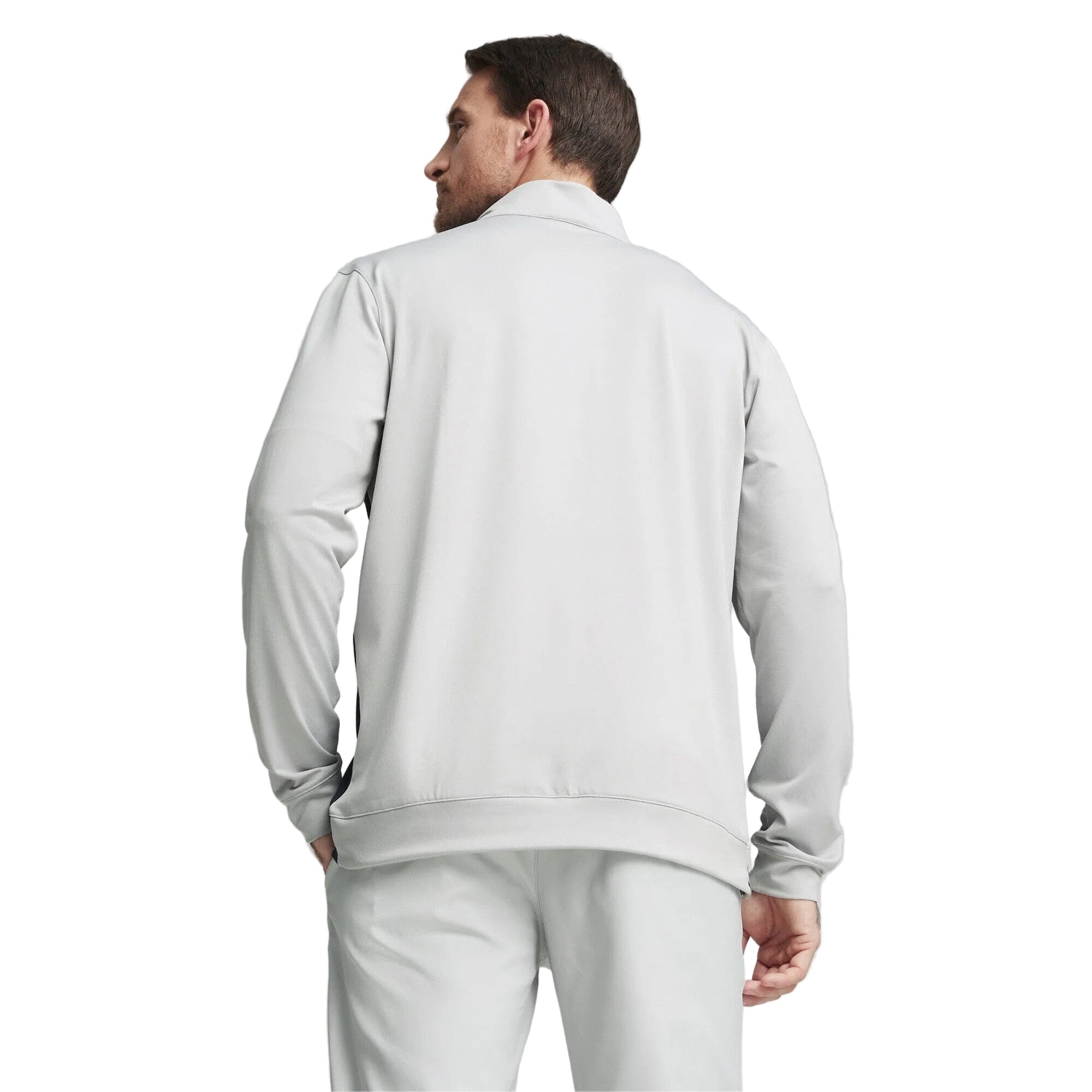 Puma Pull de Golf Pure Colorblock 1/4 Zip Ash Grey deep navy