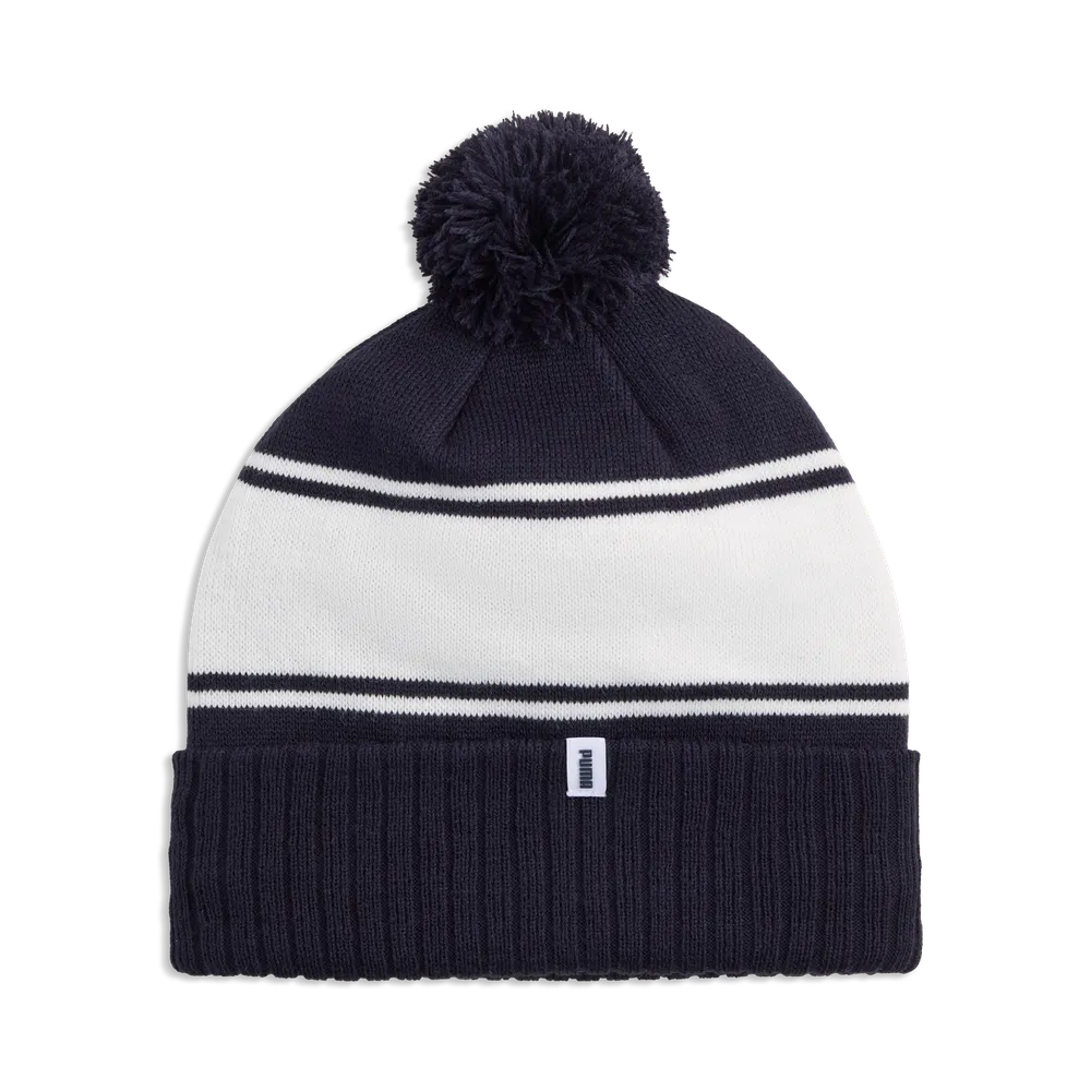 Puma Bonnet Sport Pom Beanie Bleu Marine et Blanc