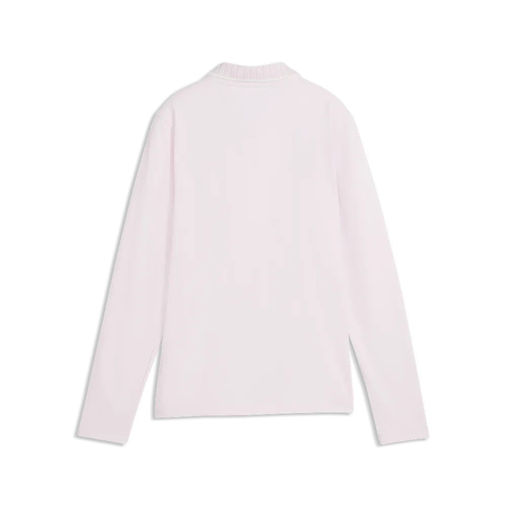 Puma Golf Polo Femme CLOUDSPUN Bridges Manches Longues Rose Poudre