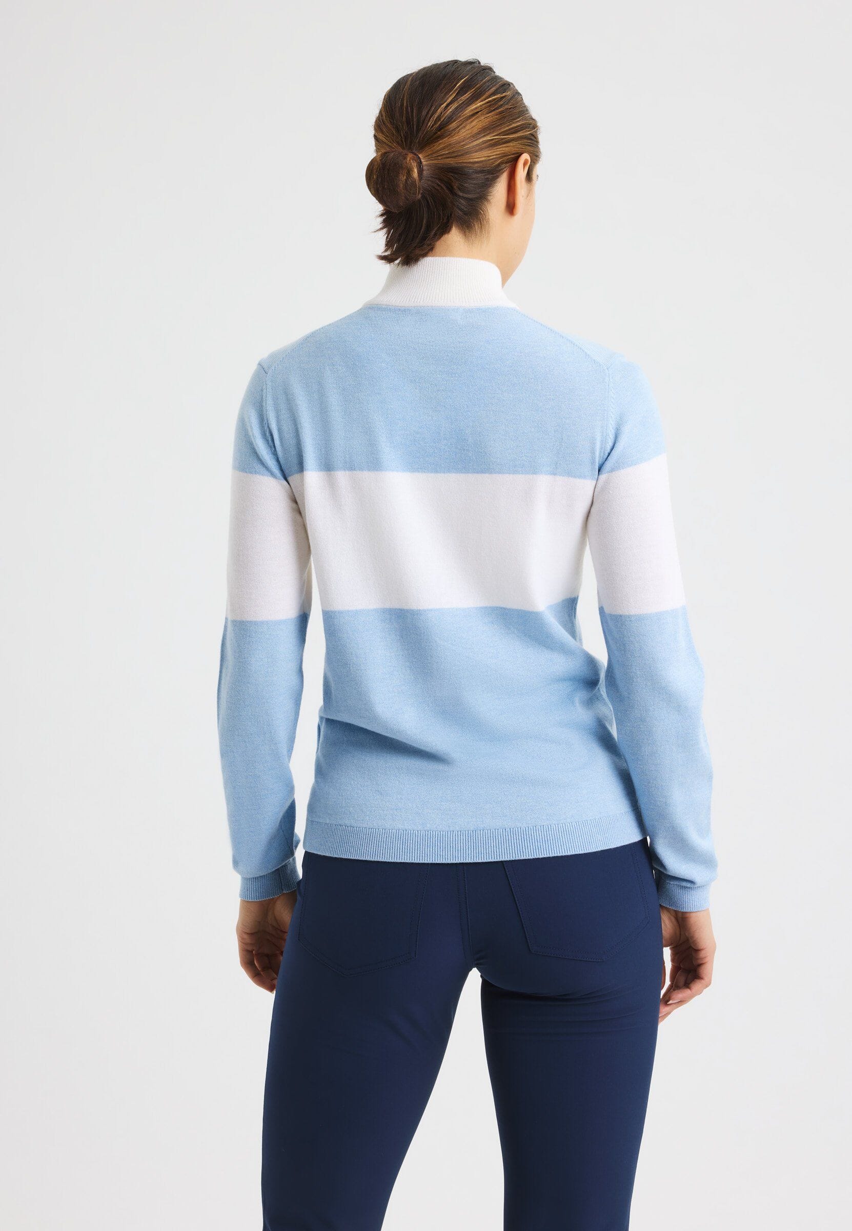 Röhnisch Kora pull demi zip Dove Blue