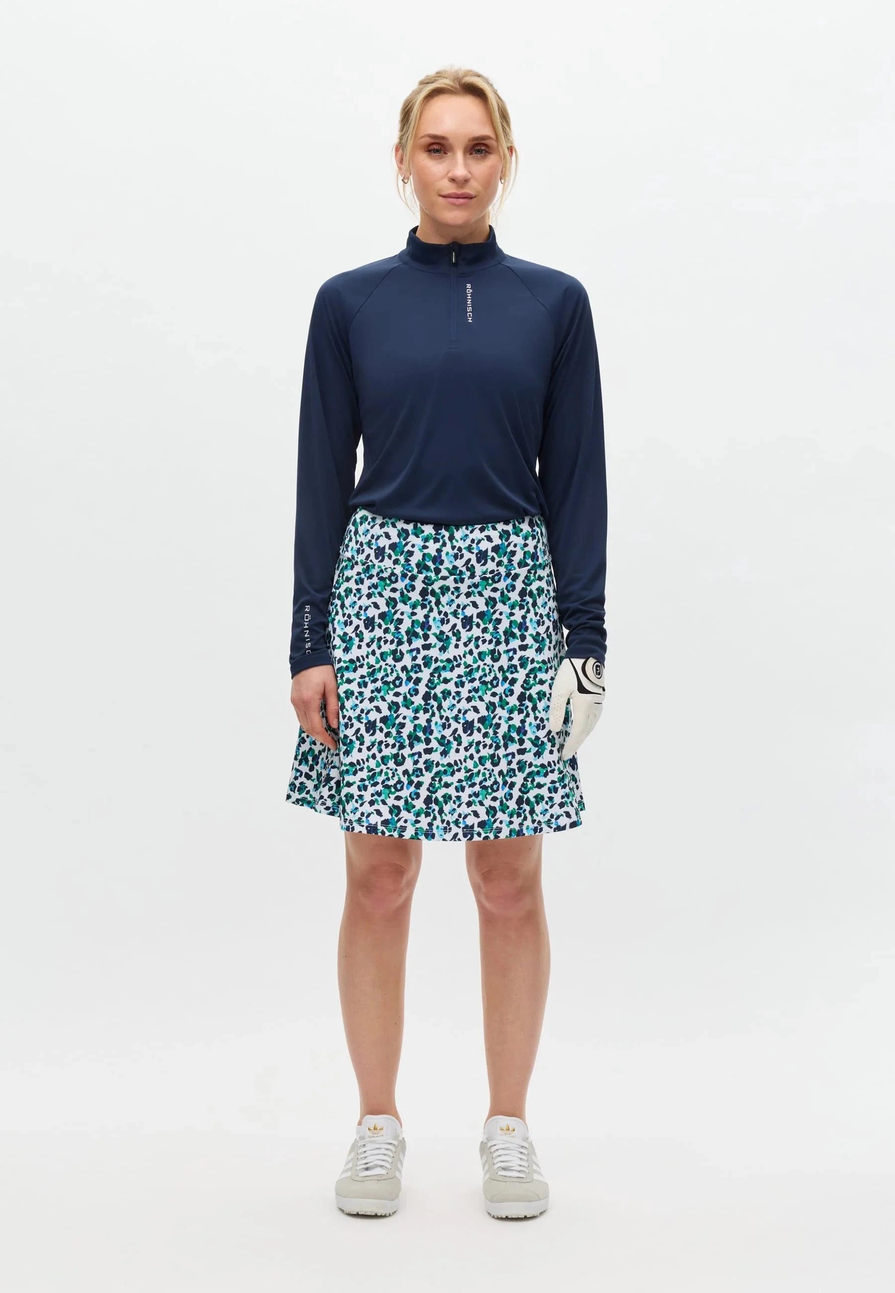 Röhnisch LUNA Jupe longue Imprimé léopard Bleu Vert