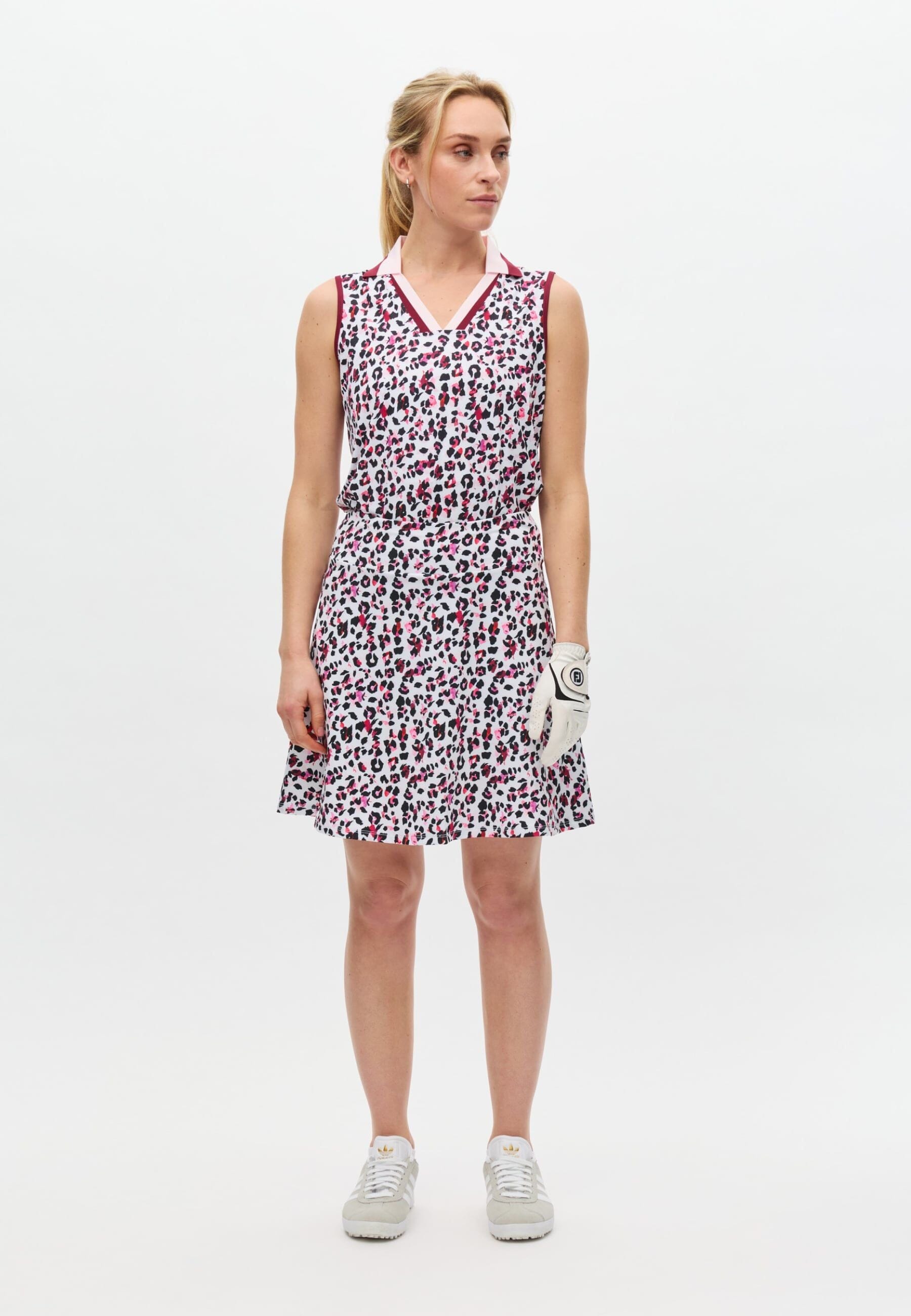 Röhnisch LUNA Jupe longue Imprimé léopard rose bordeaux