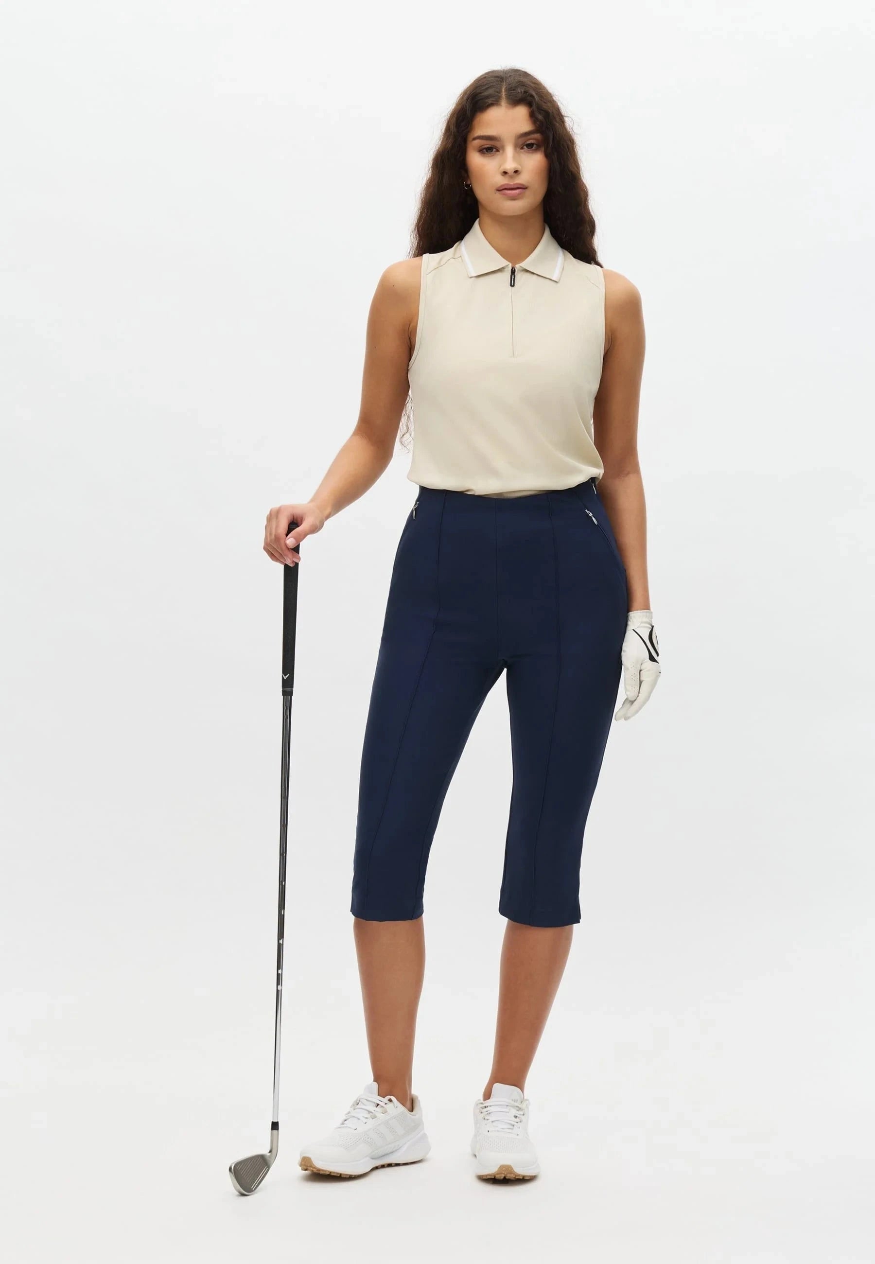 Rohnisch Pantalon Clubhouse Capri Femme Navy 2026