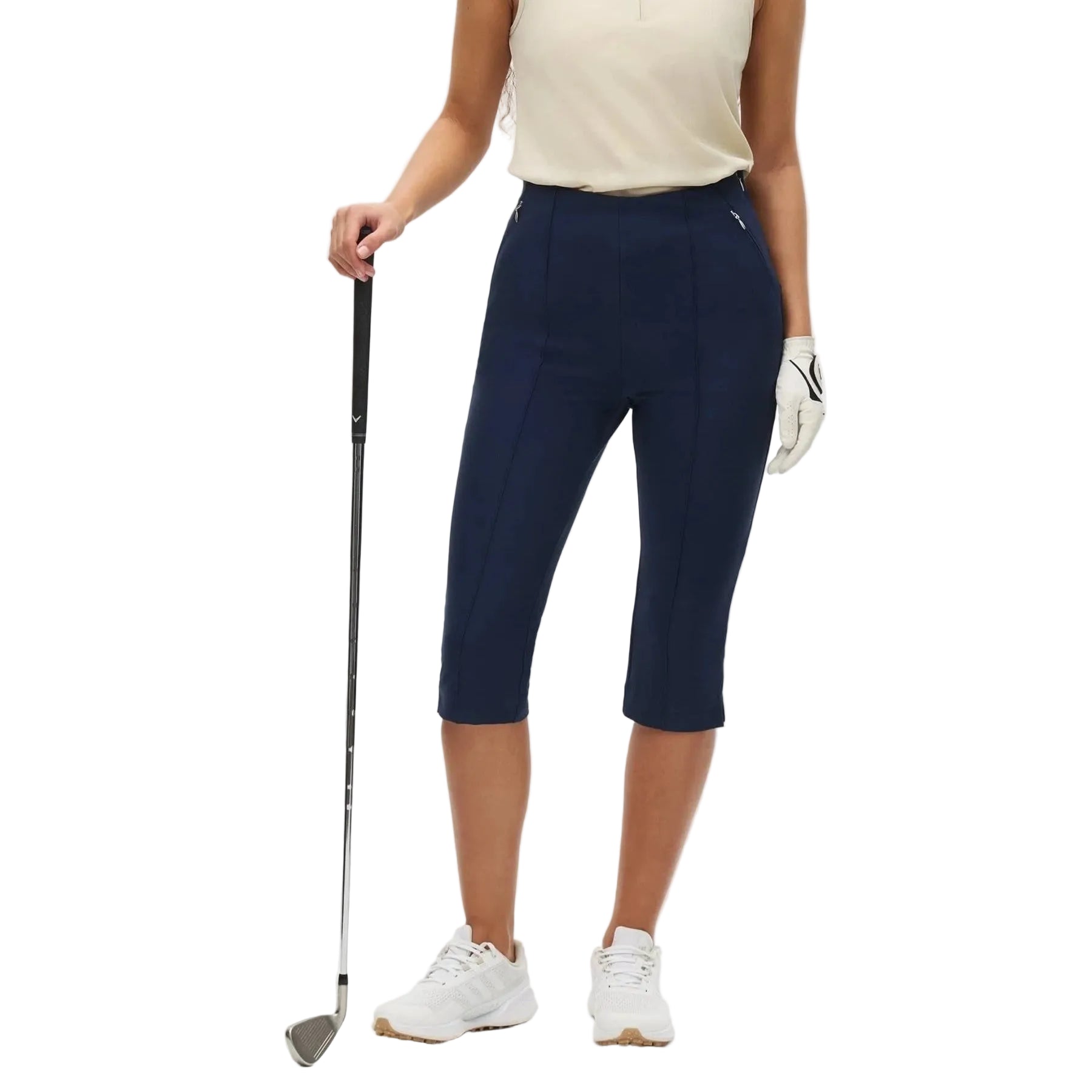 Rohnisch Pantalon Clubhouse Capri Femme Navy 2026