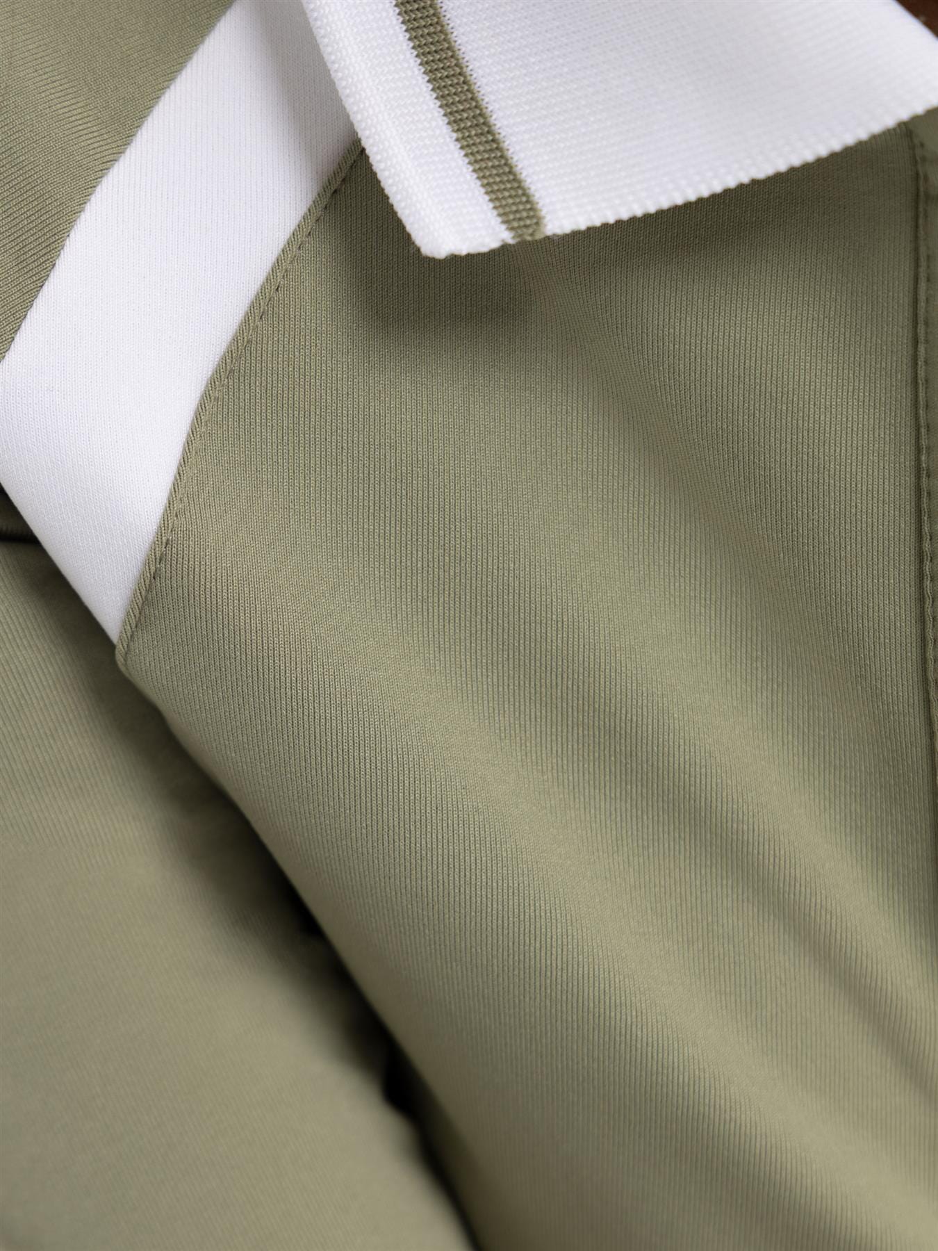 Rohnisch polo chaud femme manches longues sage green