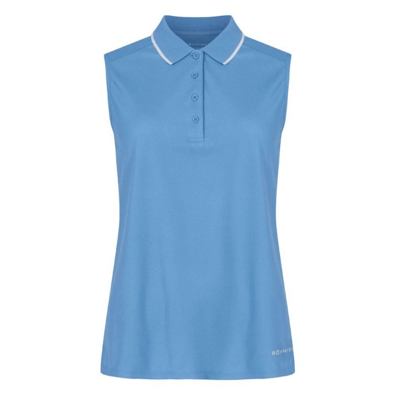 Rohnisch polo sans manche Miriam bleu