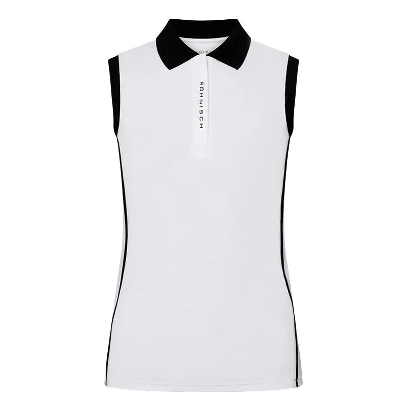 Rohnisch polo sans manches VIOLA UV Navy BLANC