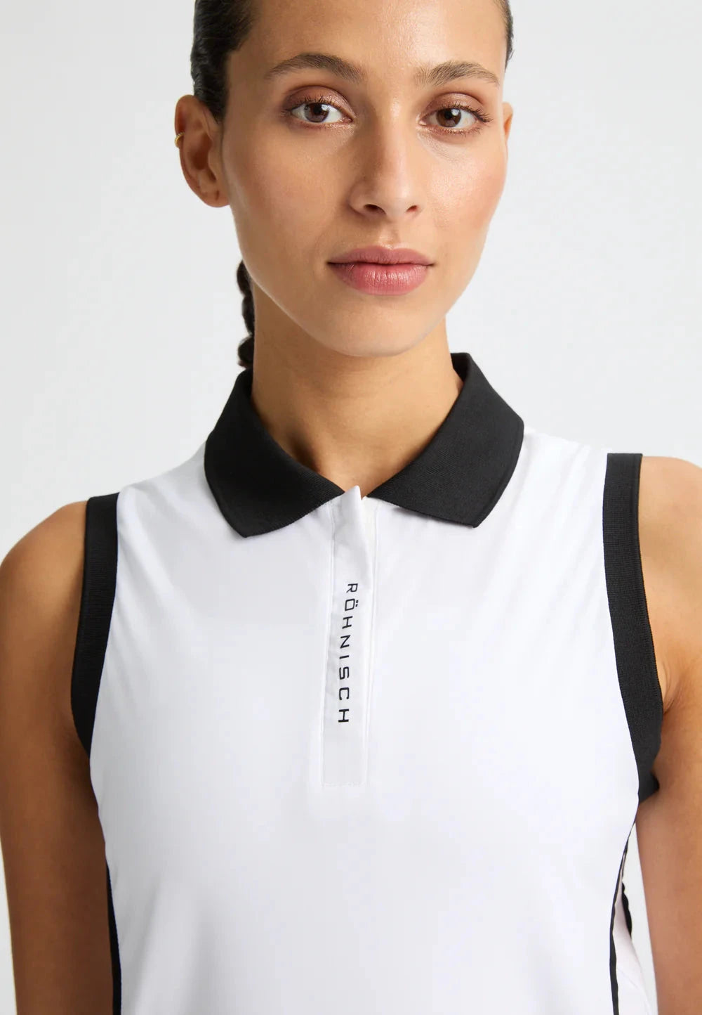 Rohnisch polo sans manches VIOLA UV Navy BLANC