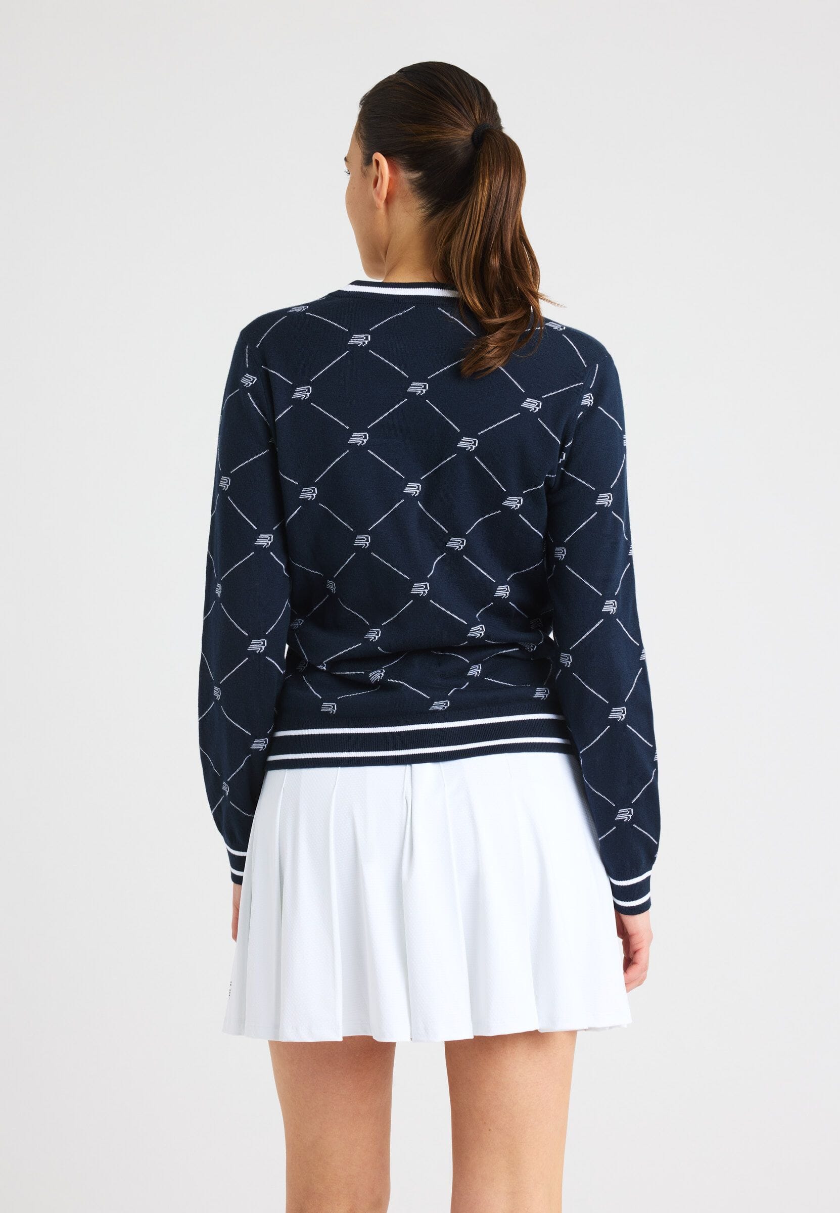 Rohnisch Pull Adele Knitted R check bleu marine