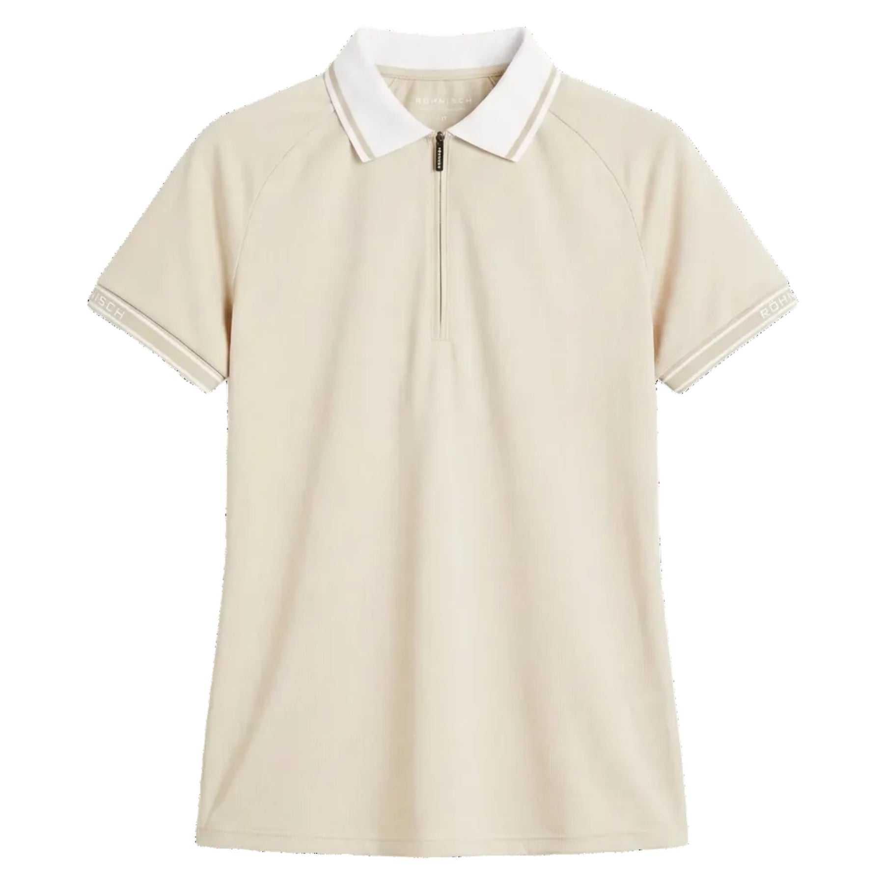 Röhnisch RIB Poloshirt zipé Beige/Blanc