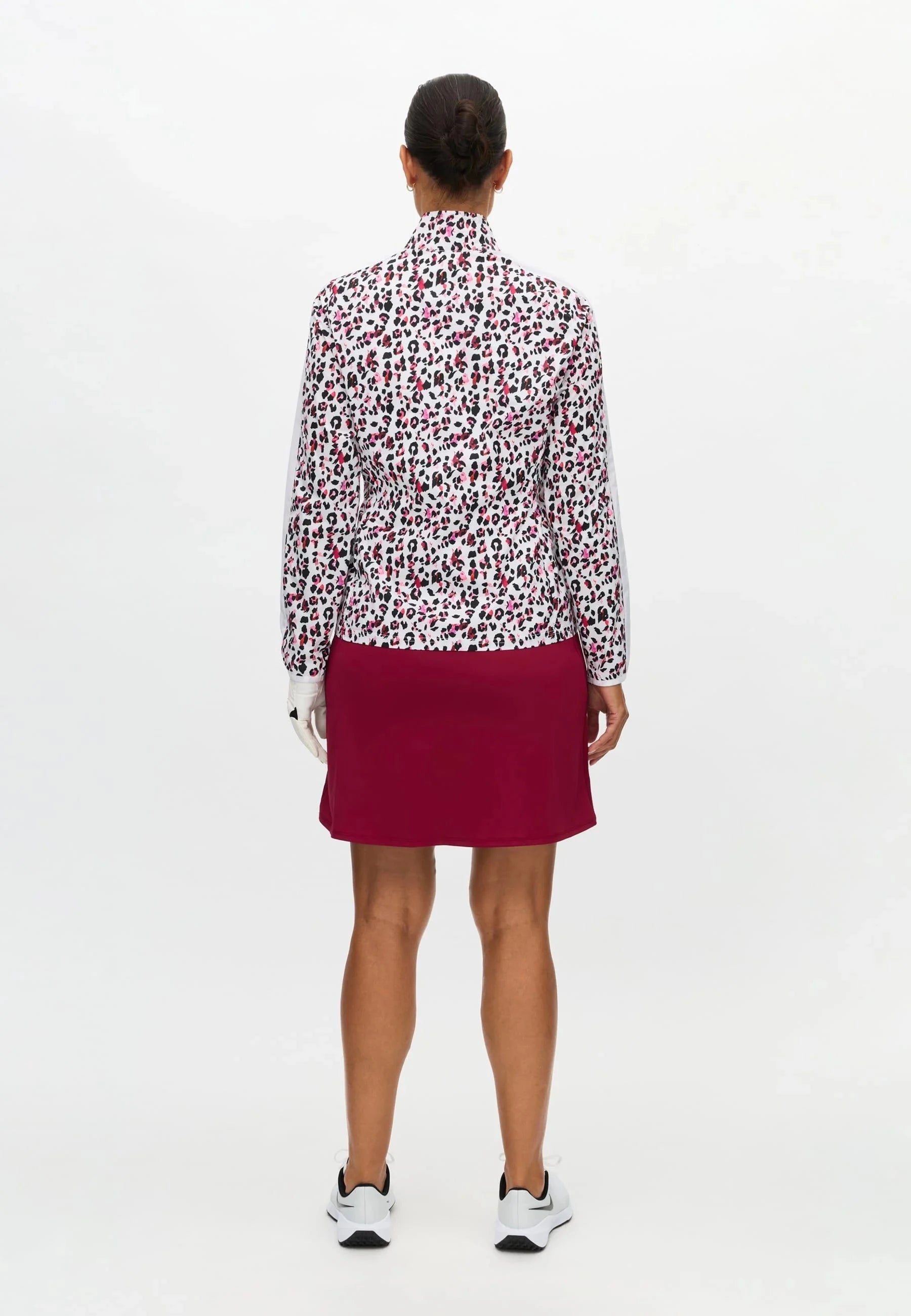 Röhnisch Veste légère Imprimé léopard rose bordeaux