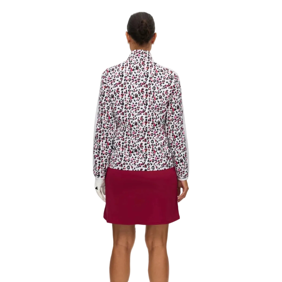 Röhnisch Veste légère Imprimé léopard rose bordeaux