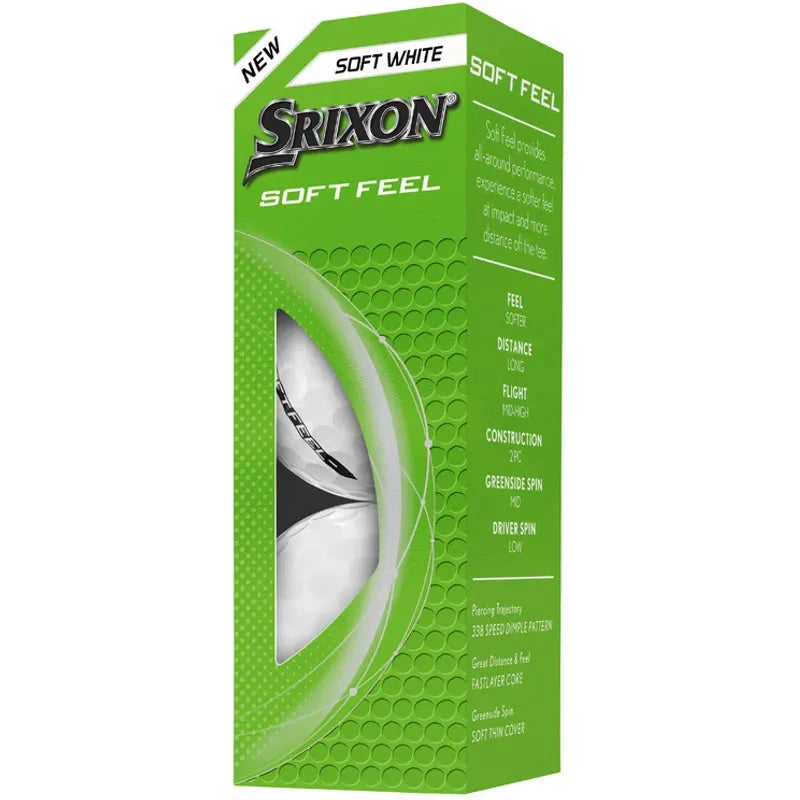 Srixon Balles Soft Feel Blanche (boite de 12 balles) New 2025