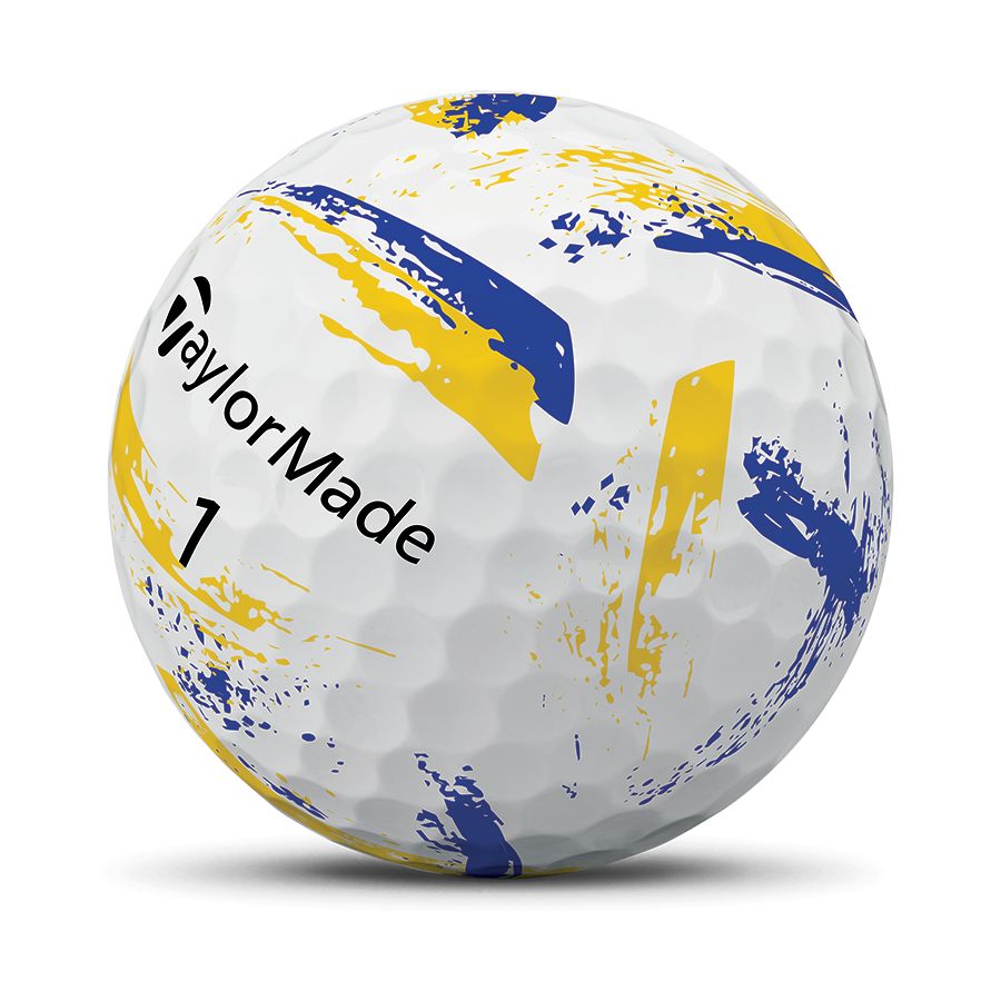 TaylorMade Balles SpeedSoft Ink Bleu/Jaune 2026 (Boite de 12)