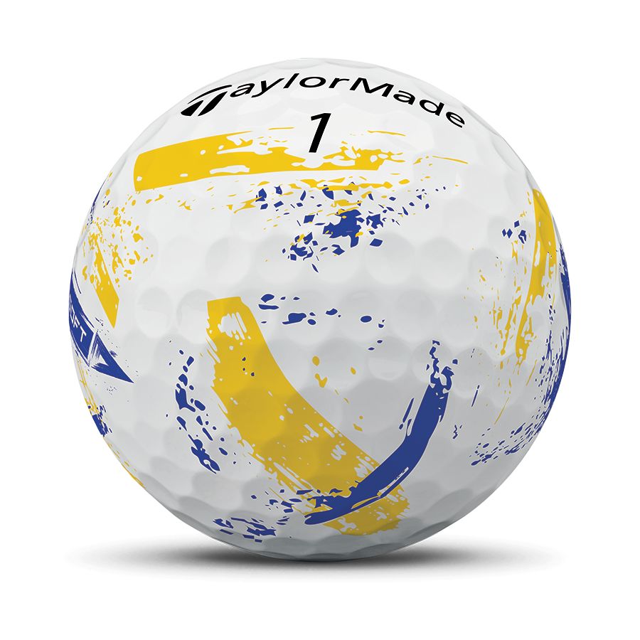 TaylorMade Balles SpeedSoft Ink Bleu/Jaune 2026 (Boite de 12)