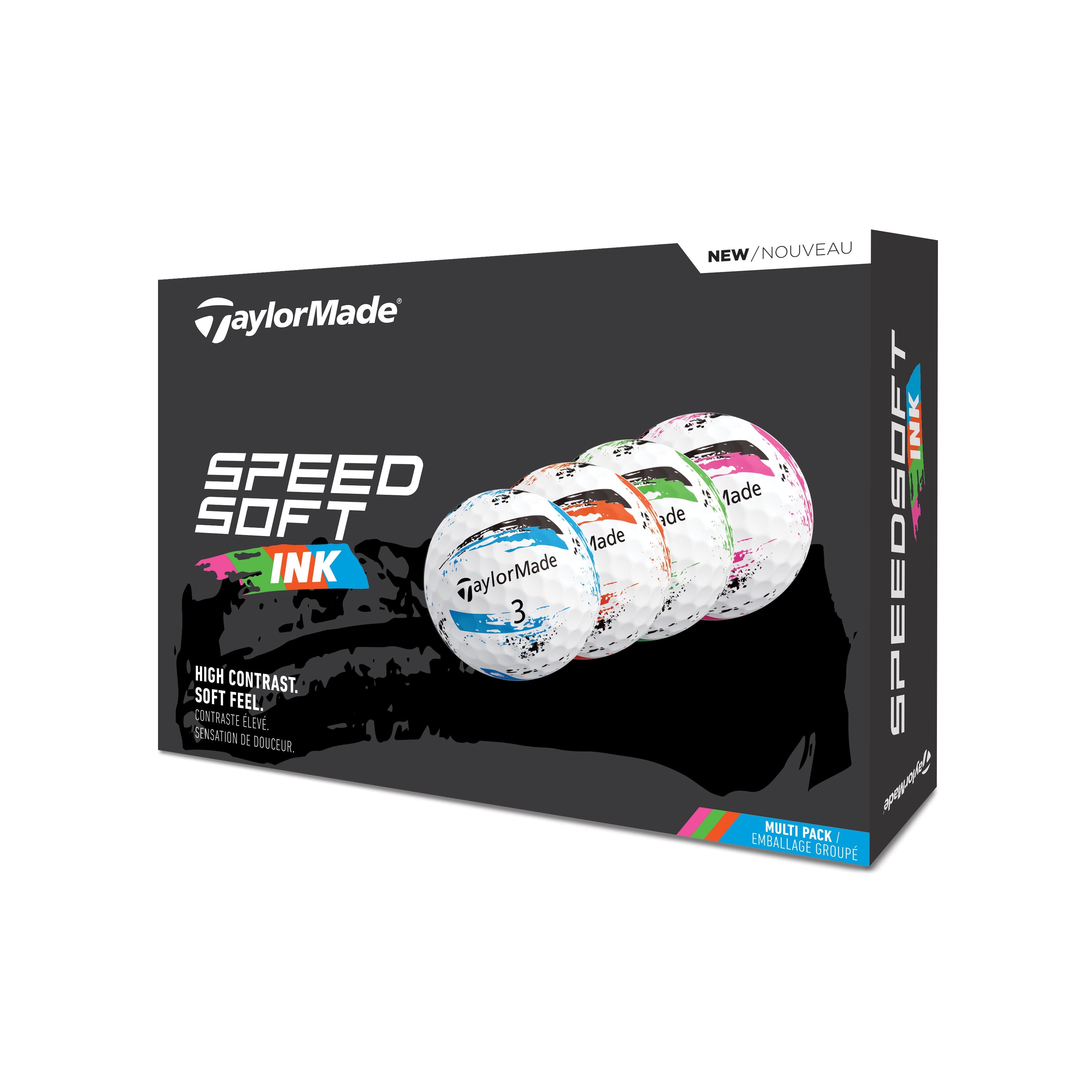 TaylorMade Balles SpeedSoft Ink MULTI (Boite de 12)