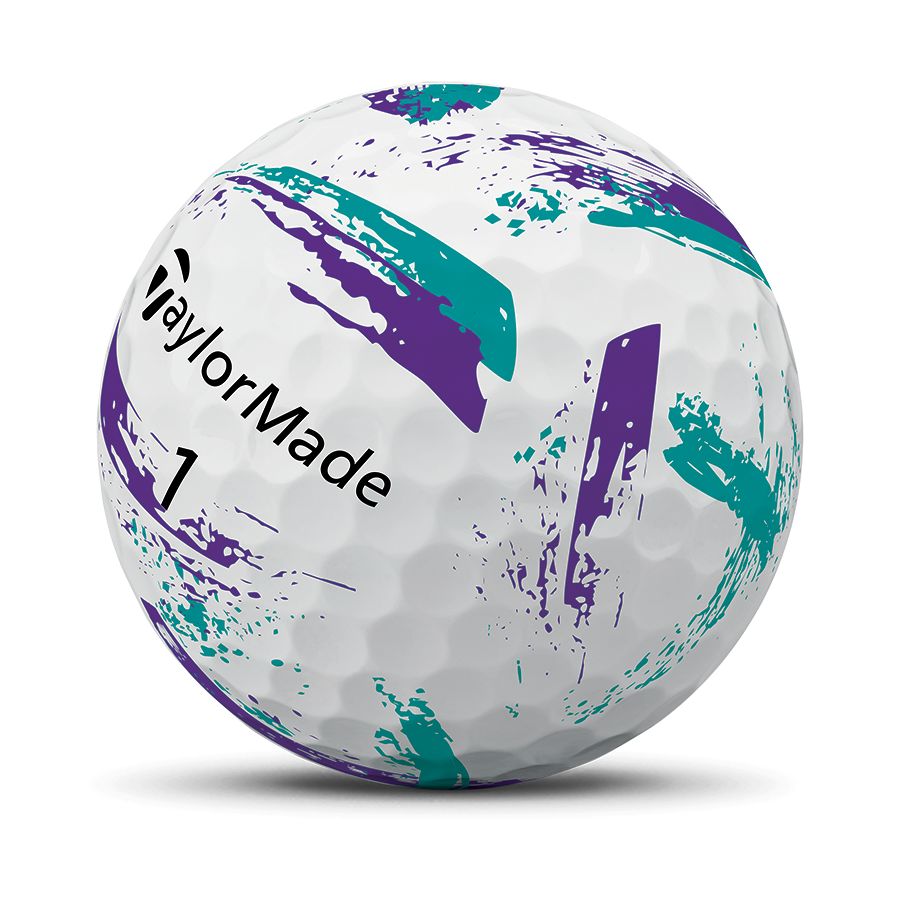 TaylorMade Balles SpeedSoft Ink Violet/Turquoise 2026 (Boite de 12)