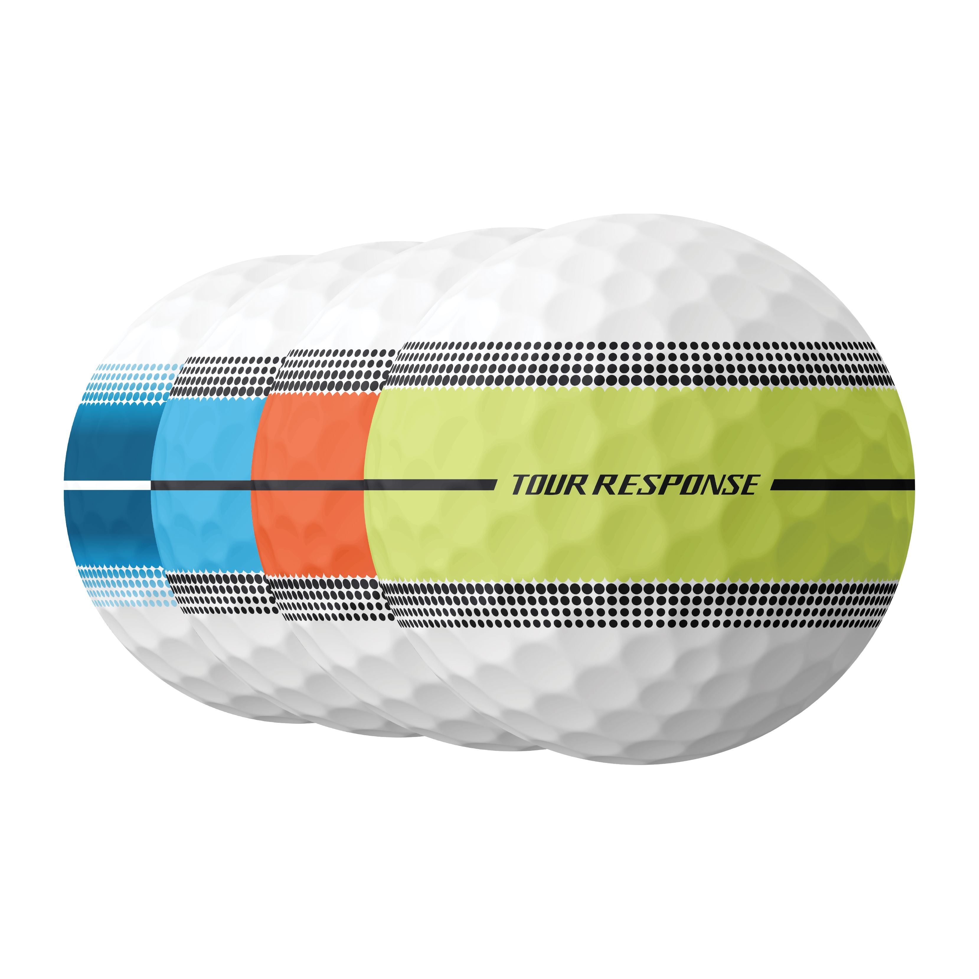 TaylorMade Balles Tour Response STRIPE MUTLI 2025 (Boite de 12)