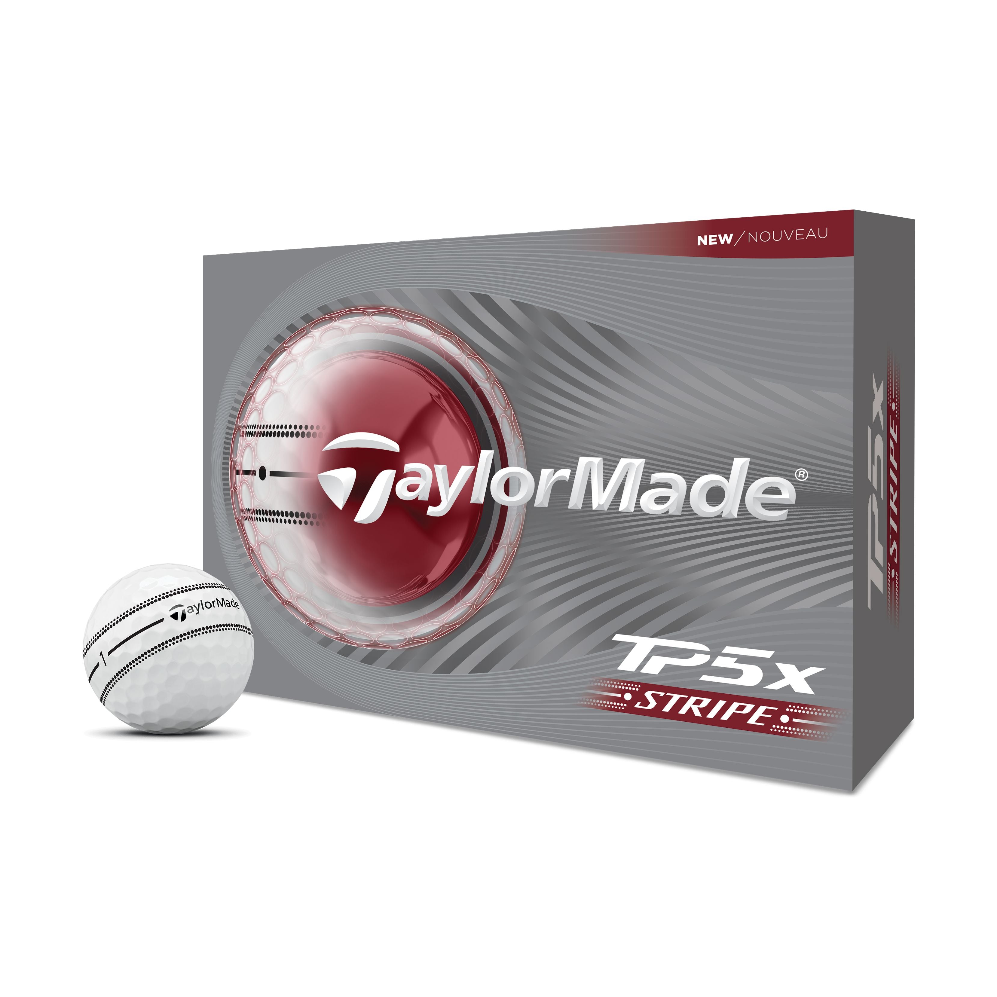 TAYLORMADE BALLES TP5X Stripe 2026 (boite de 12)