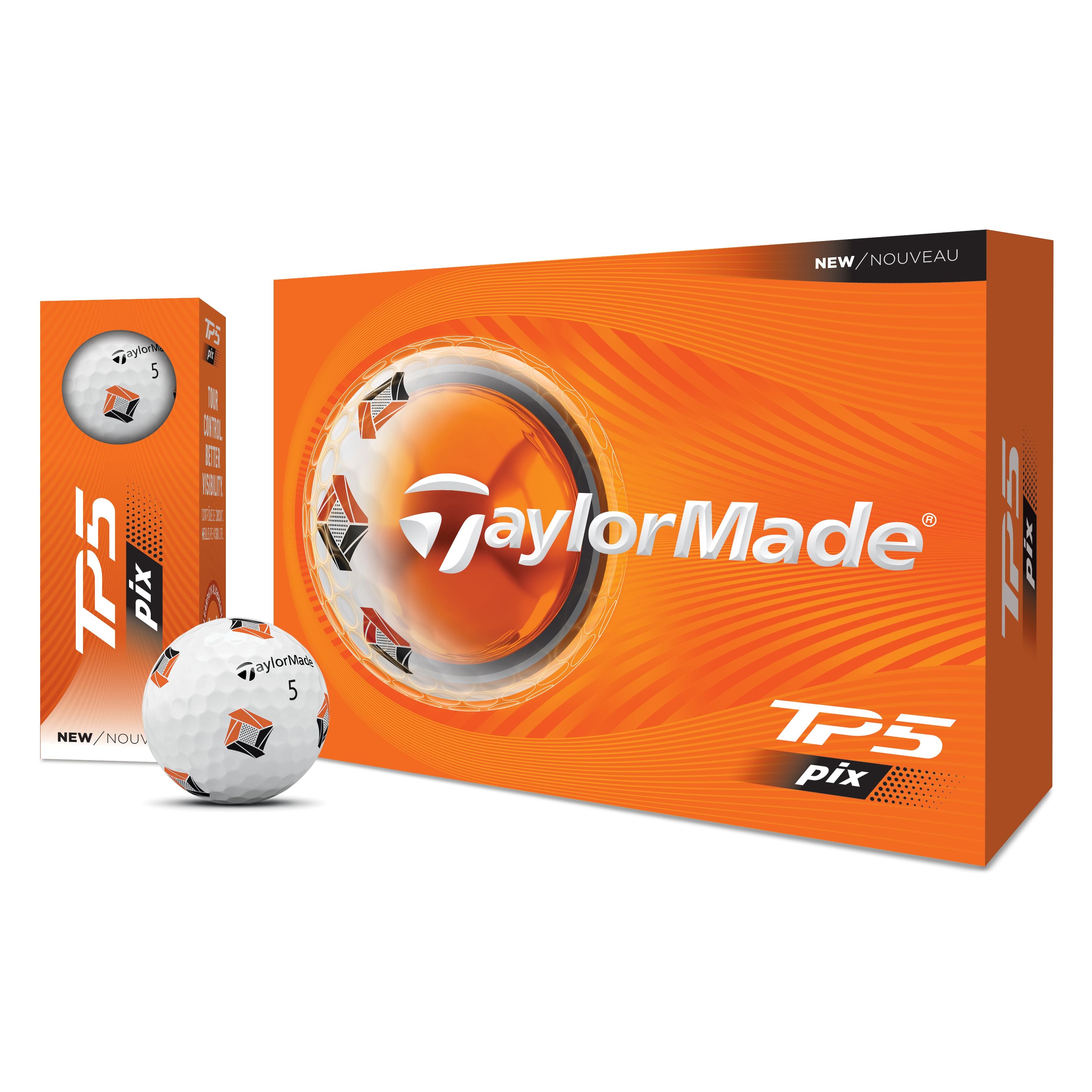 TAYLORMADE NEW BALLES TP5 PIX 2026 (boite de 12)