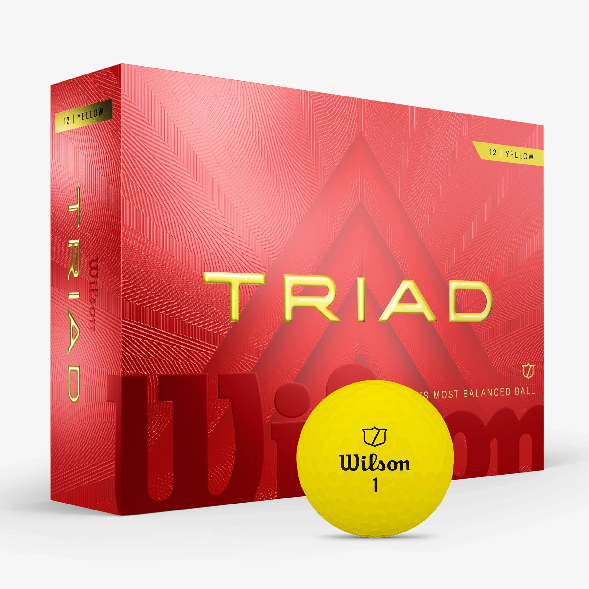 Wilson Balles Triad Jaune (Boite de 1 douzaine)