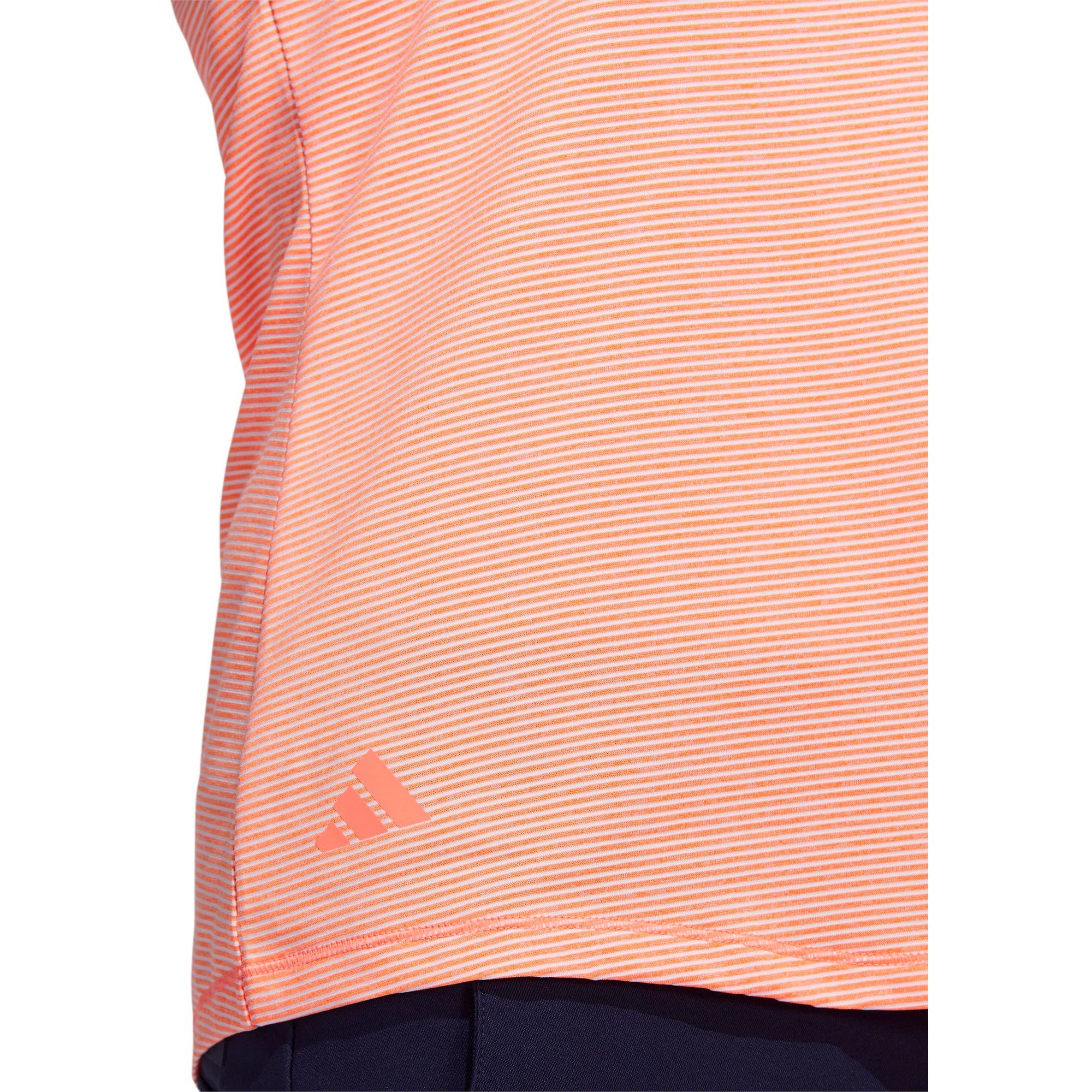 Adidas POLO DE GOLF SANS MANCHE BICOLORE OTTOMAN corail fusion white