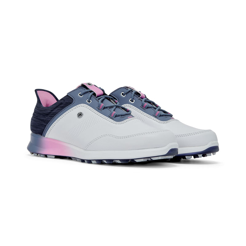 Footjoy Chaussures de golf 2023 Stratos Lady Blanc Navy Rose Chaussures femme FootJoy